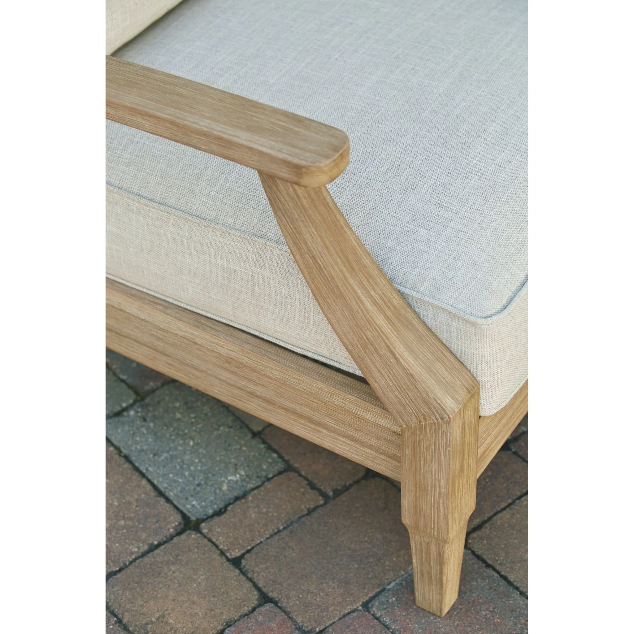 Clare View Outdoor Lounge Chair with Cushion - Beige - Image 5