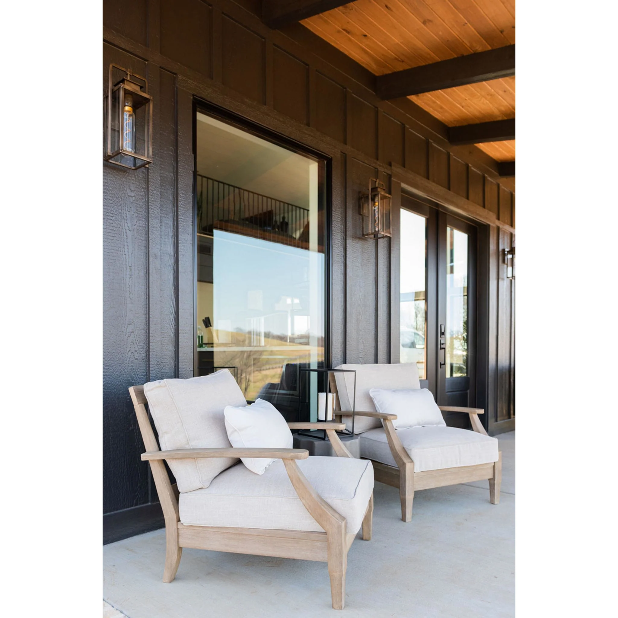 Clare View Outdoor Lounge Chair with Cushion - Beige - Image 9