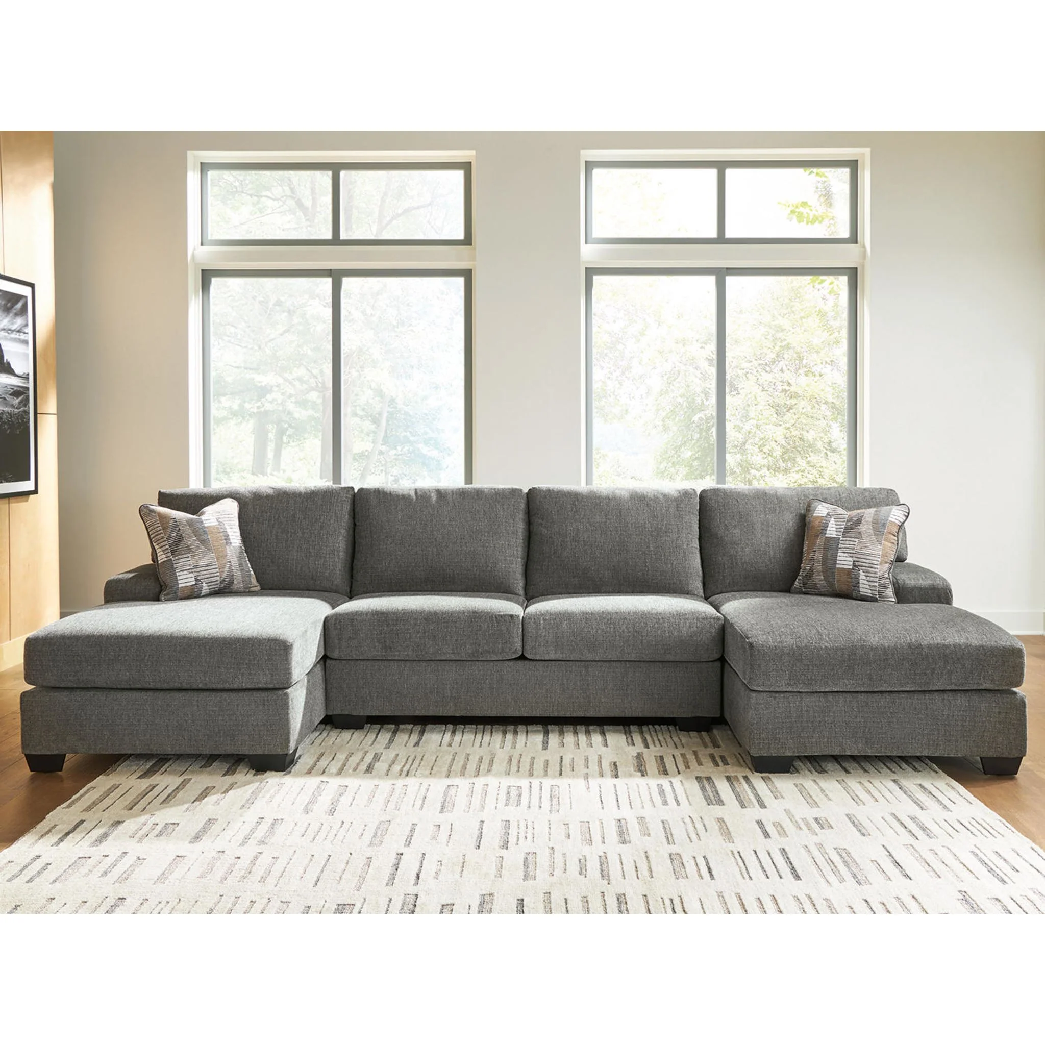 Clarington 3 Piece Sectional with Double Chaise - Image 2