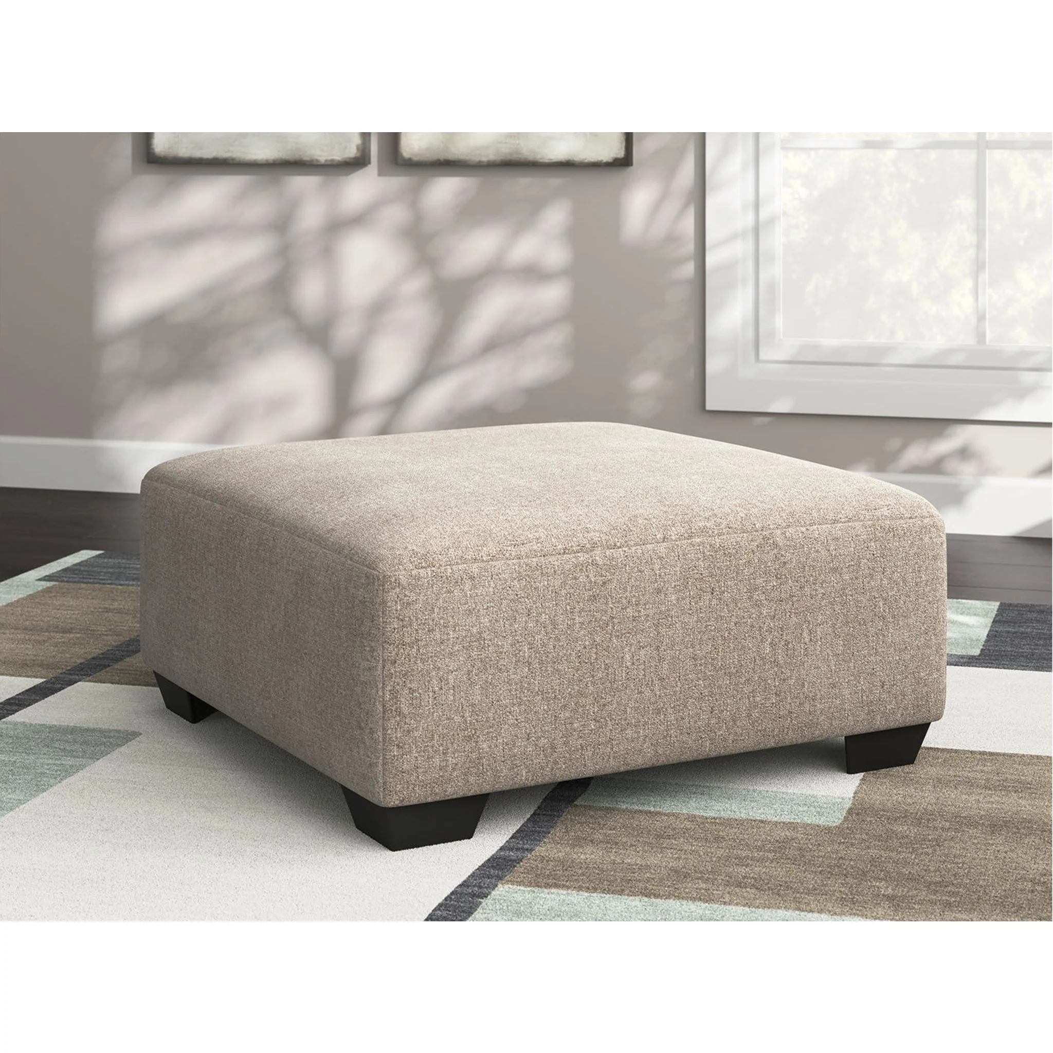 Clarington Oversized Accent Ottoman - Greystone - Image 14