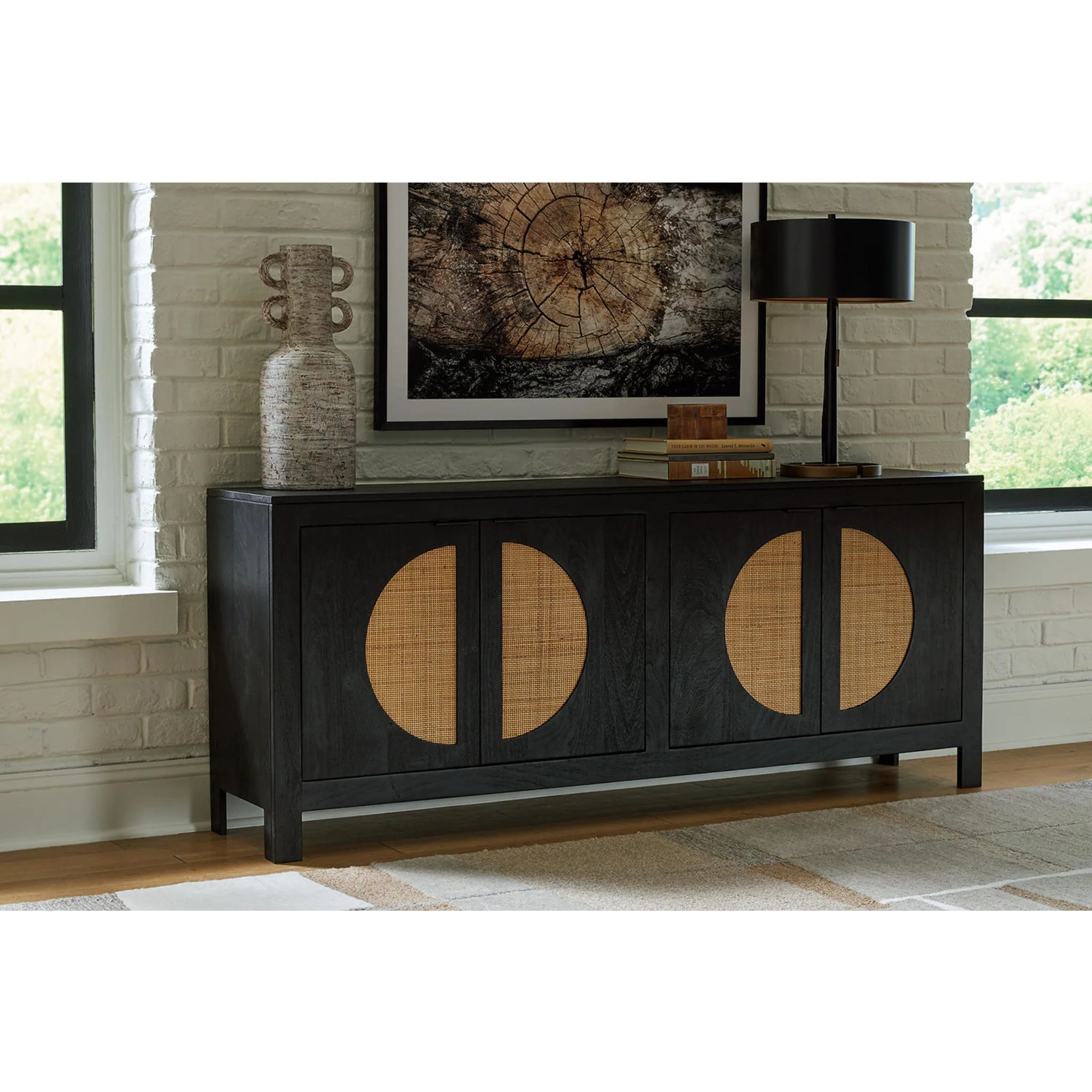 Cliffiings Accent Cabinet - Black/Natural - Image 36