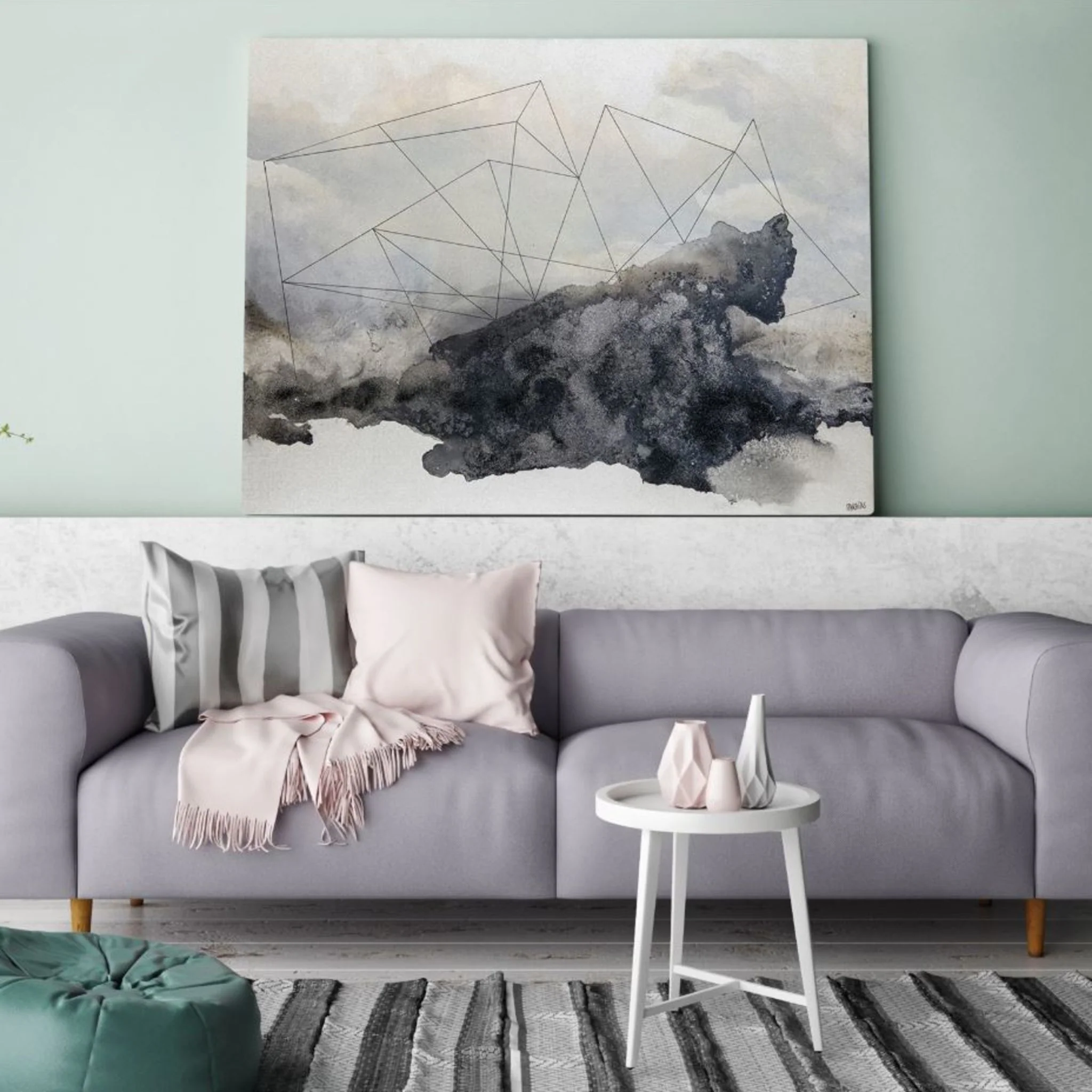 Cloudy Storm Canvas 48.00" x 36.00" - Image 2