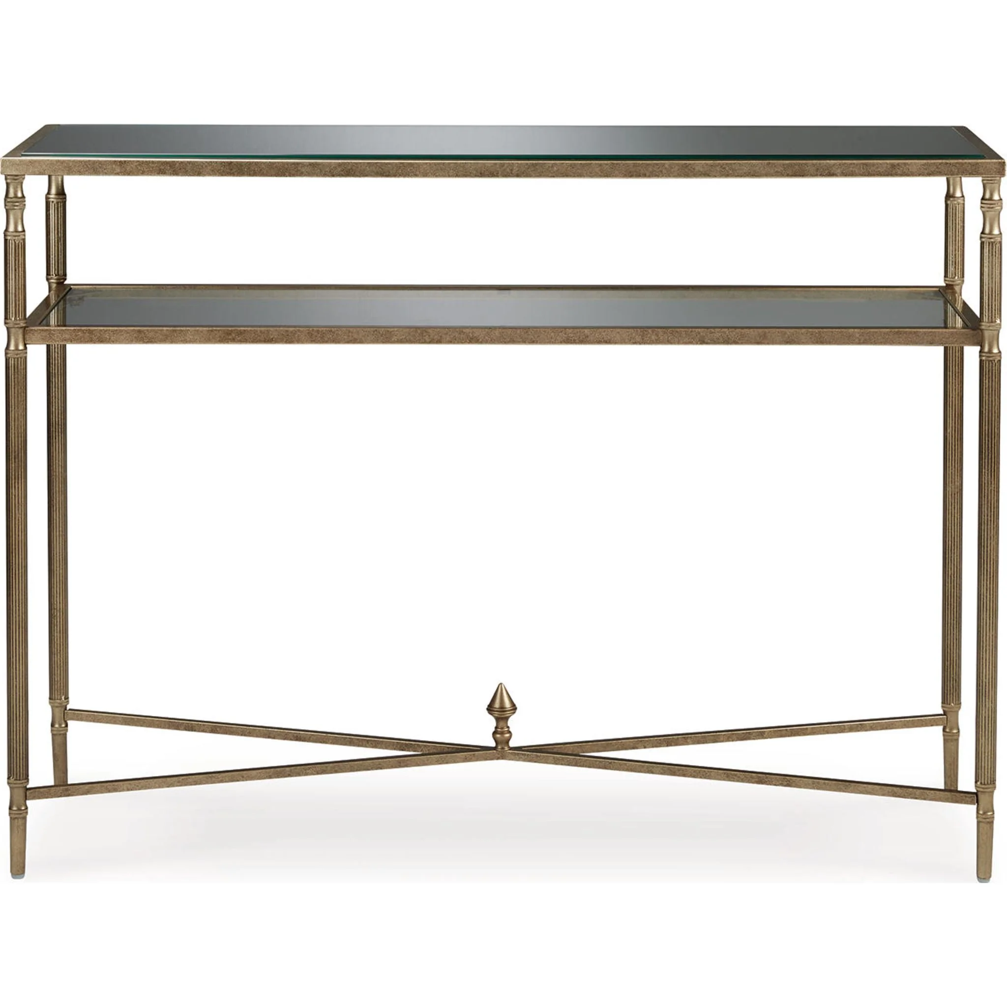 Cloverty Sofa Table - Aged Gold Finish - Image 4