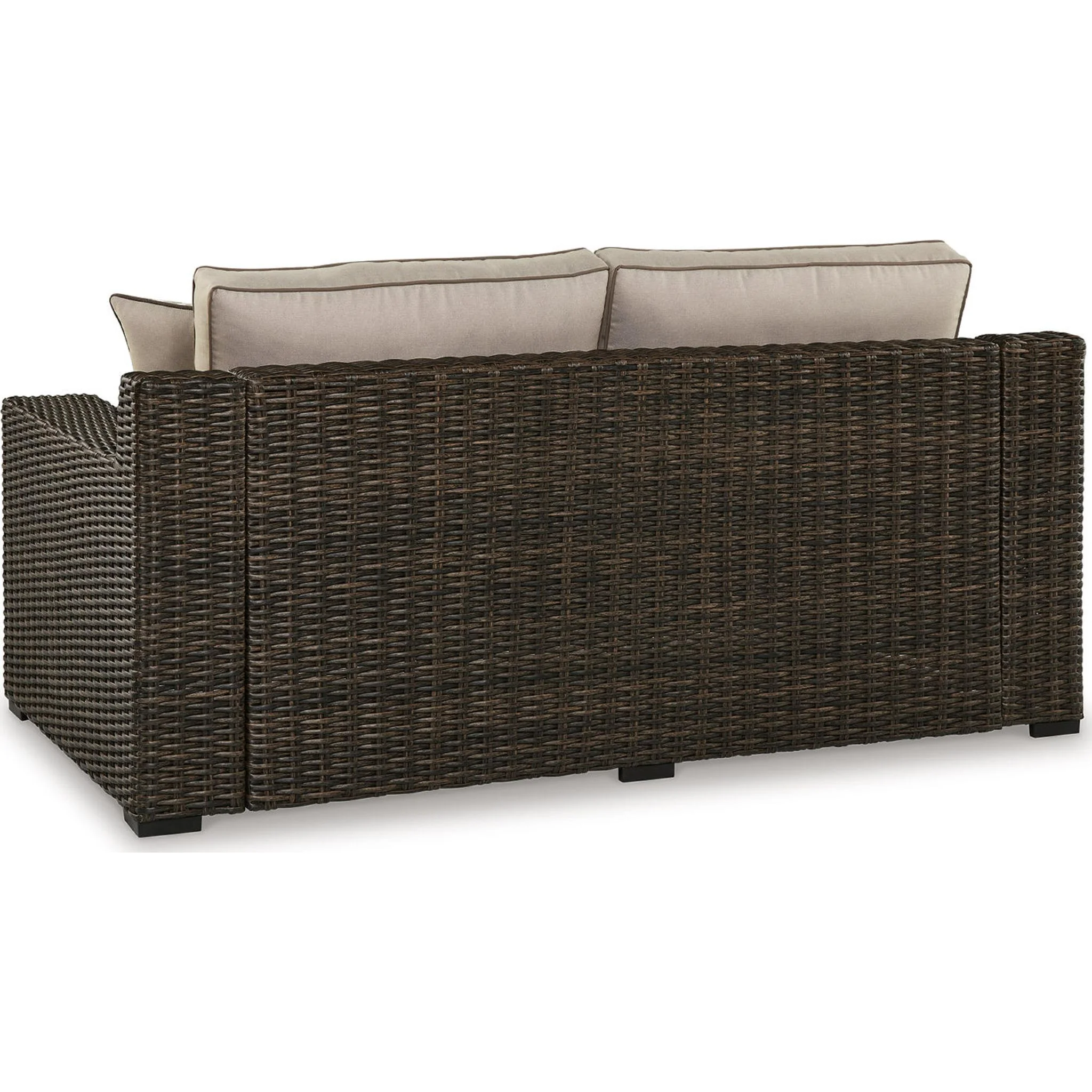 Coastline Bay Outdoor Loveseat with Cushion - Brown - Image 32