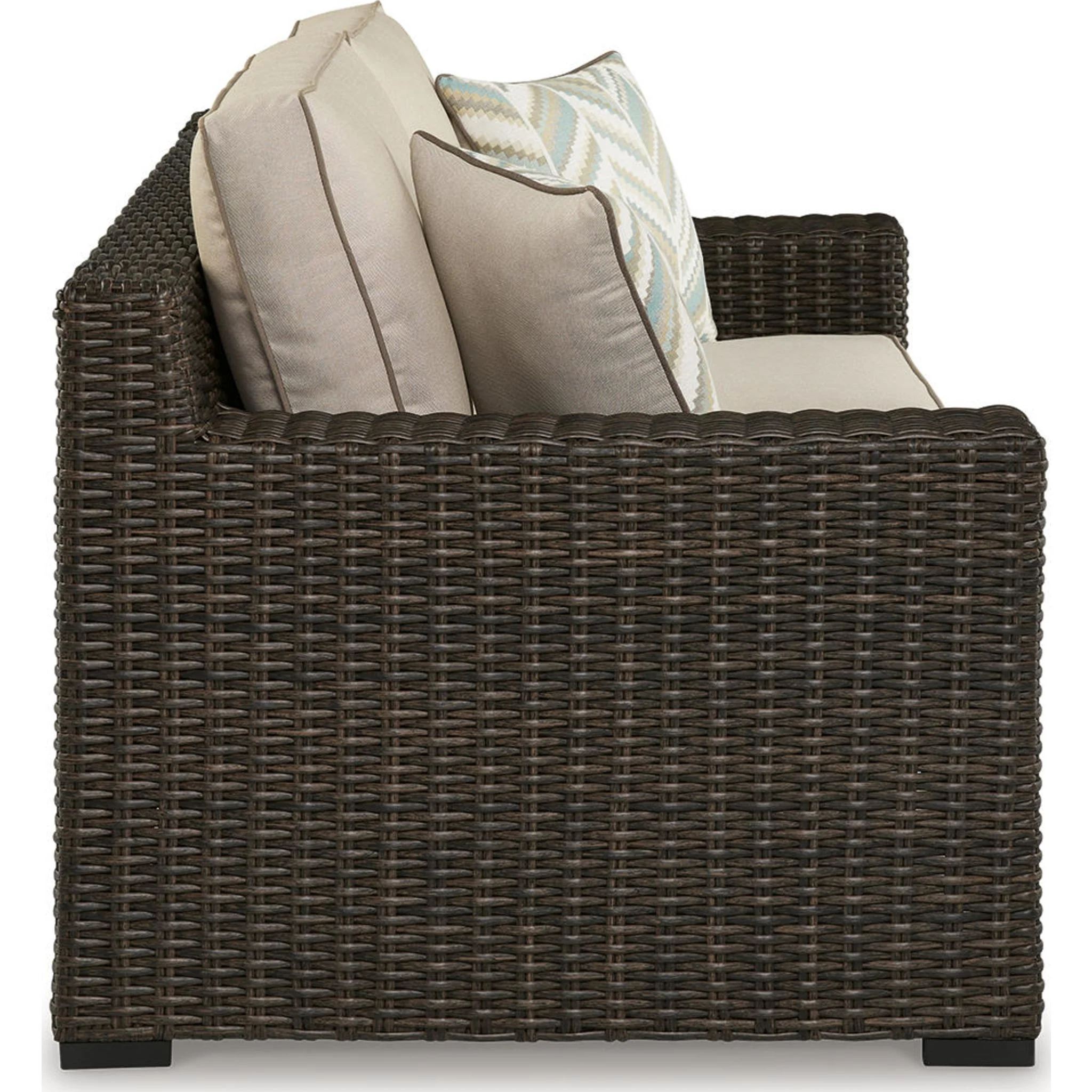 Coastline Bay Outdoor Loveseat with Cushion - Brown - Image 39