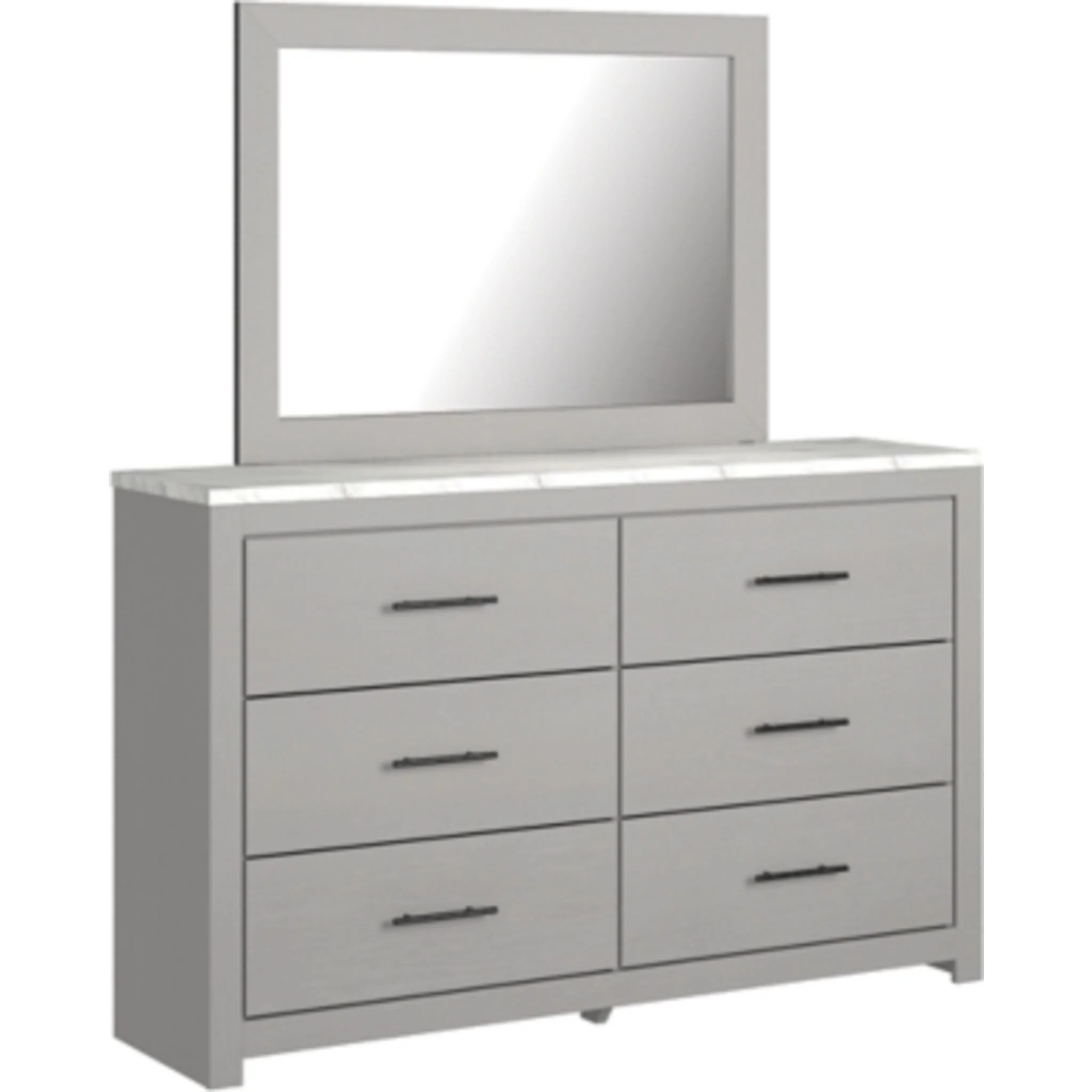 Cottonburg 5 Piece King Panel Bedroom - Light Gray/White - Image 10