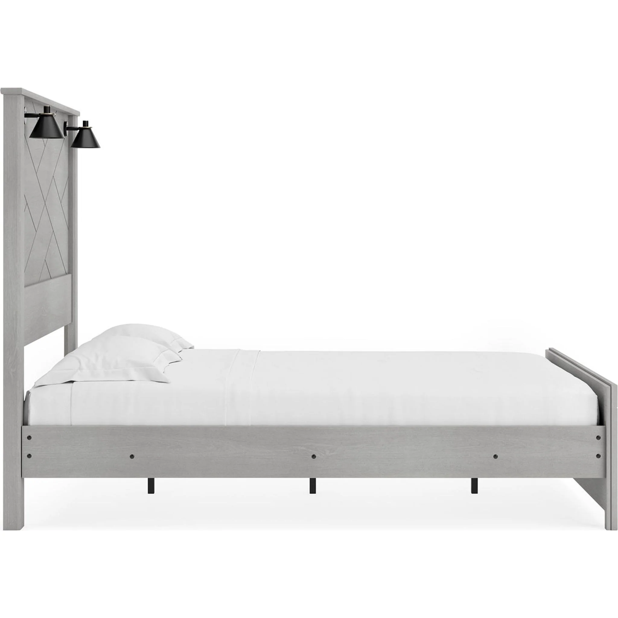 Cottonburg 6 Piece Panel Bedroom - Light Gray/White - Image 12