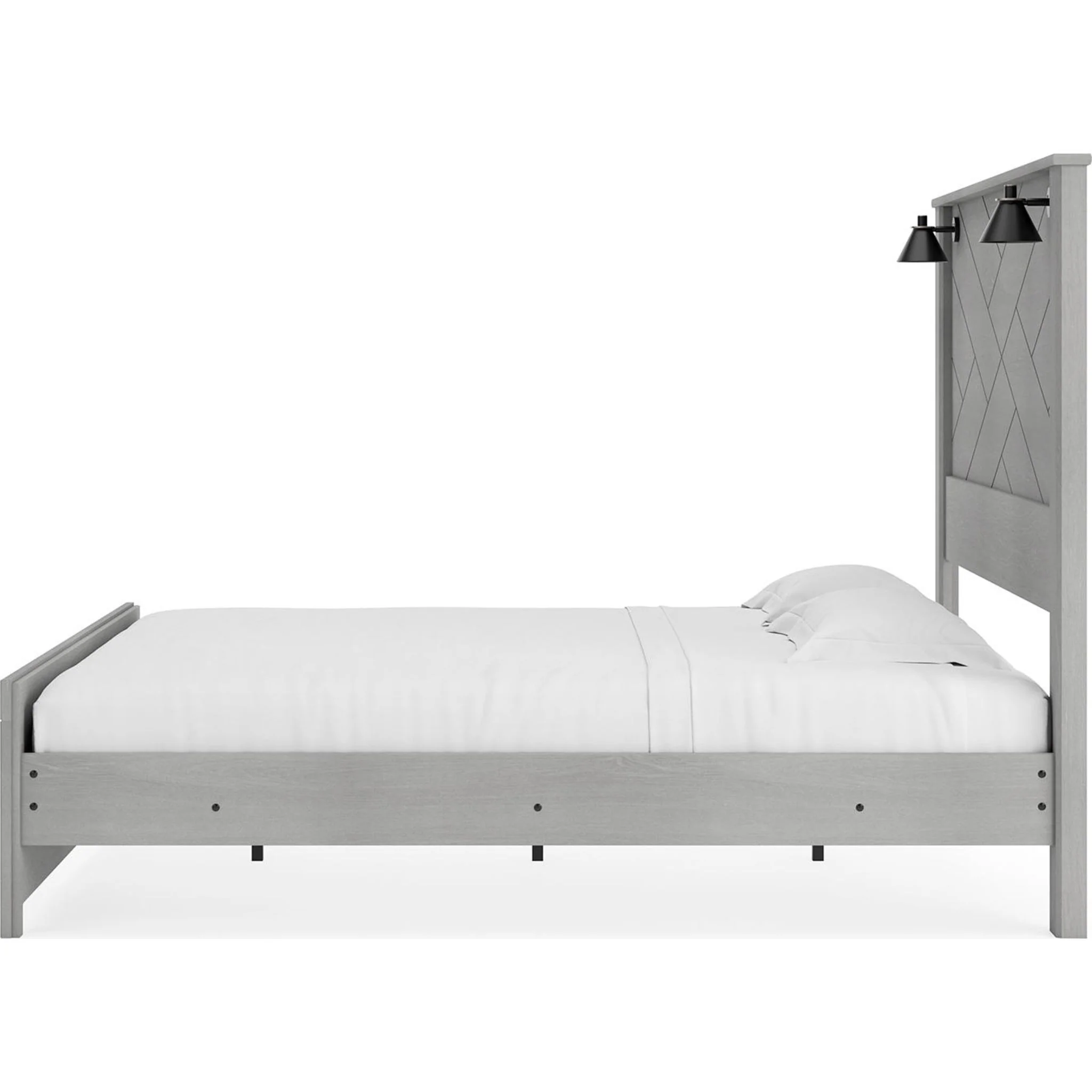 Cottonburg 6 Piece Panel Bedroom - Light Gray/White - Image 22