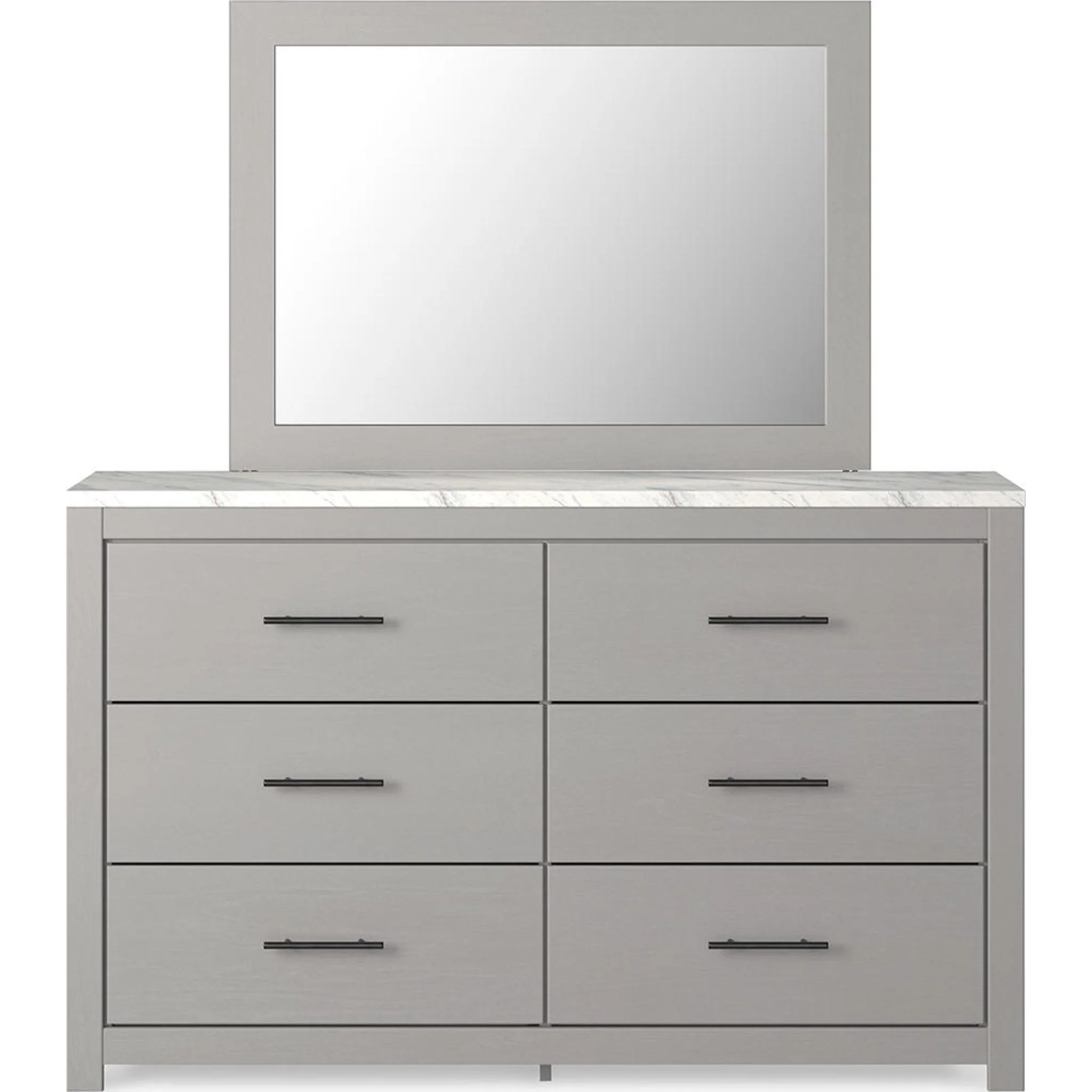Cottonburg Dresser and Mirror - Light Gray/White - Image 18