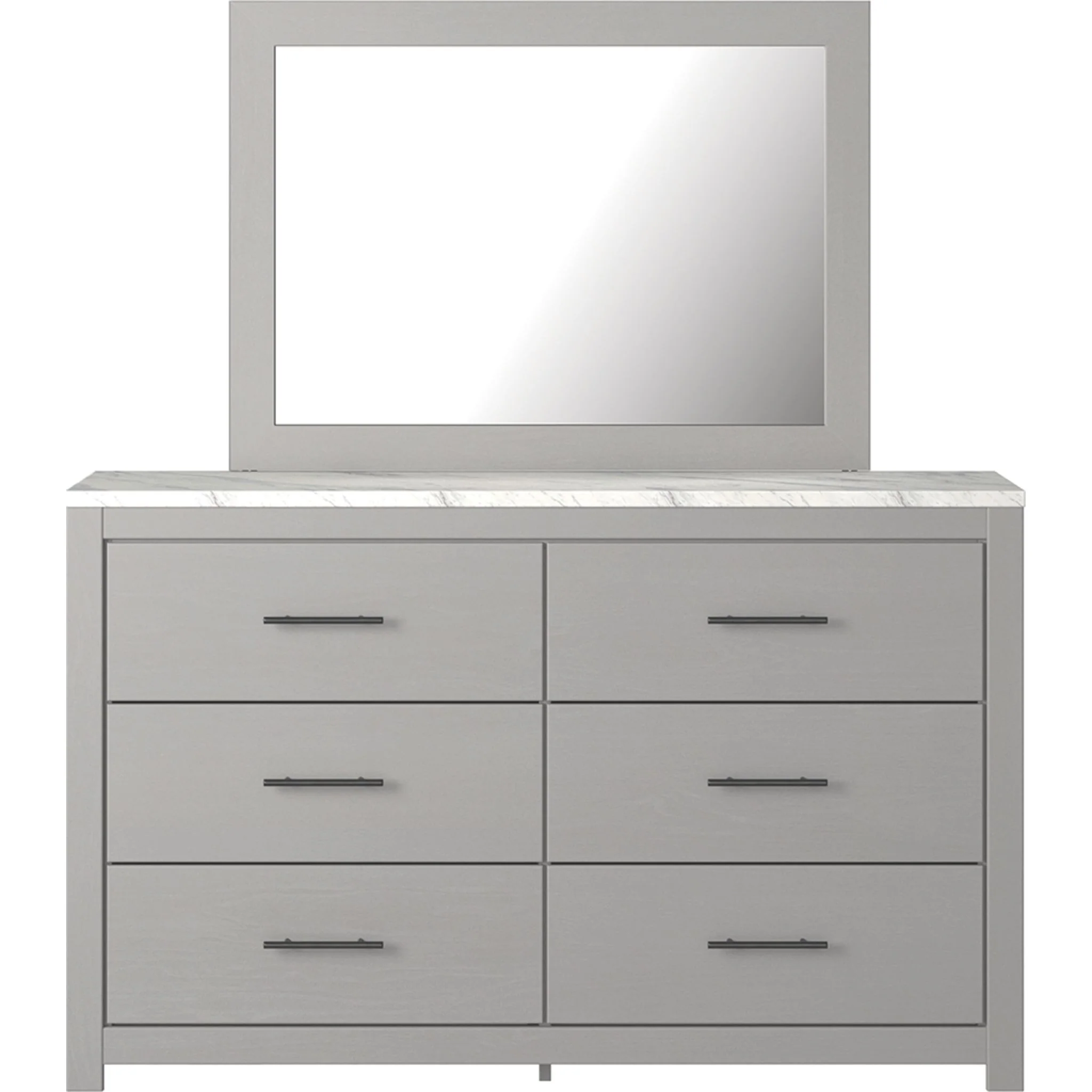 Cottonburg Dresser and Mirror - Light Gray/White - Image 2