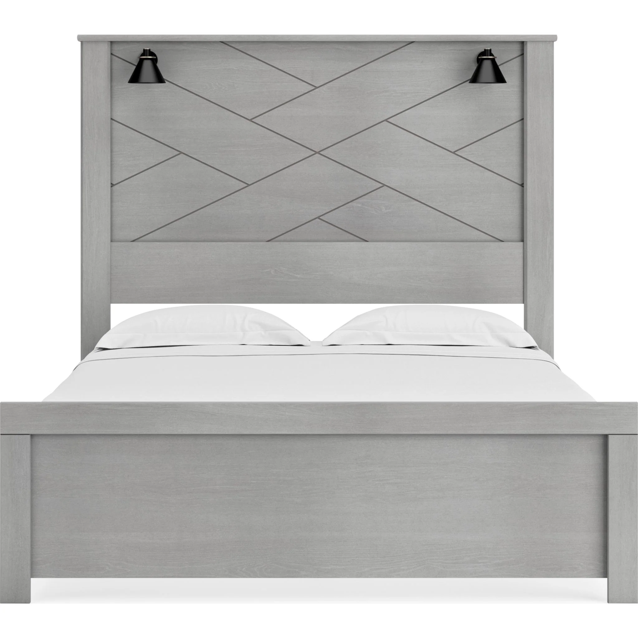 Cottonburg Panel Bed - Light Gray/White - Image 5