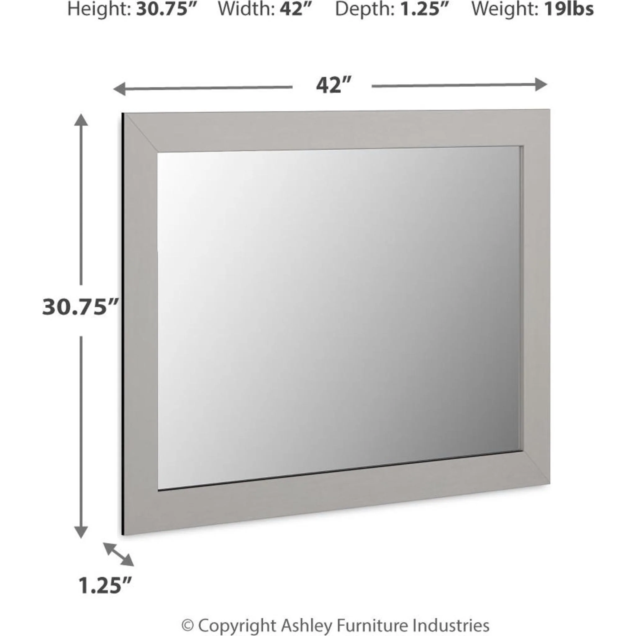 Cottonburg Mirror - Light Gray/White - Image 5