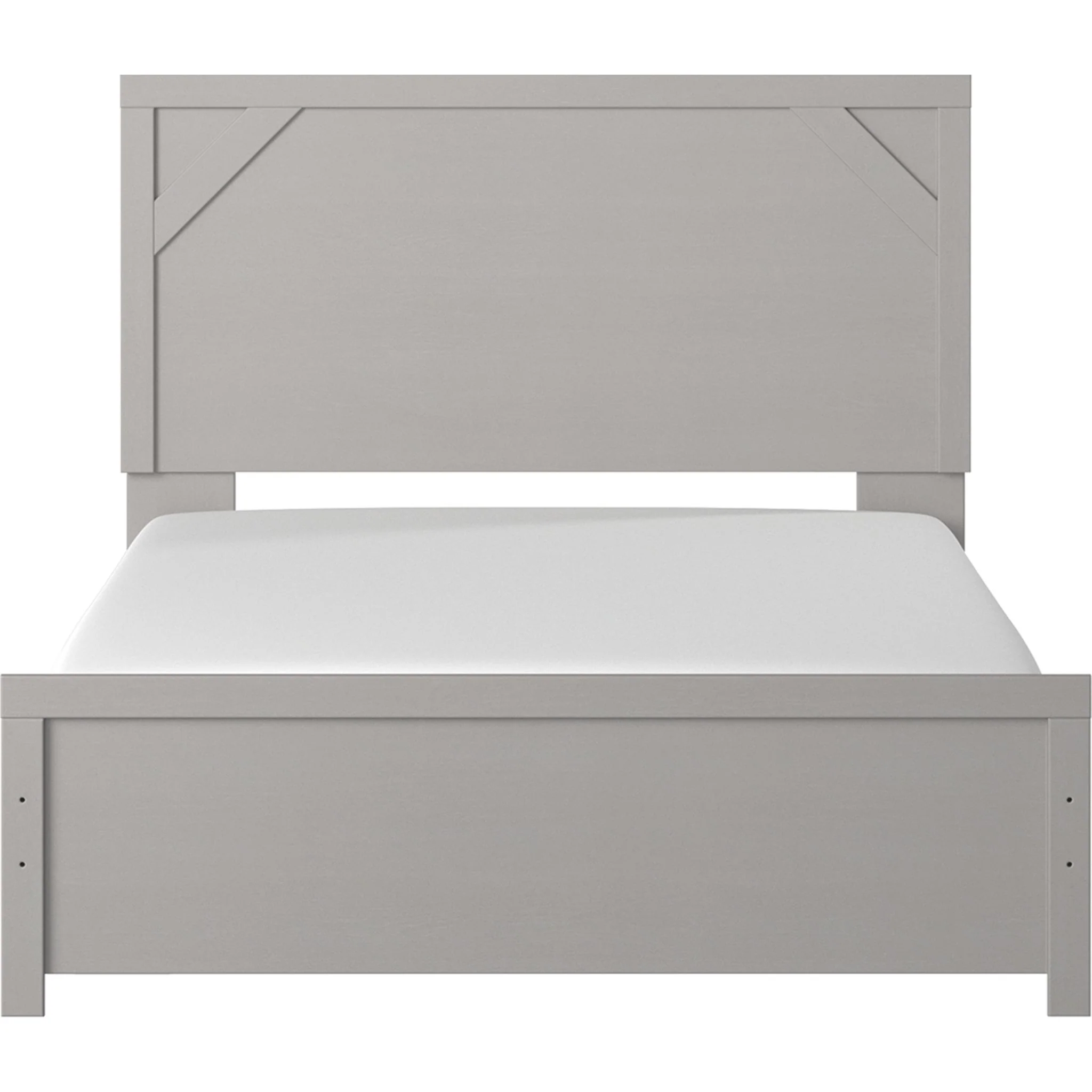 Cottonburg Panel Bed - Light Gray/White - Image 3
