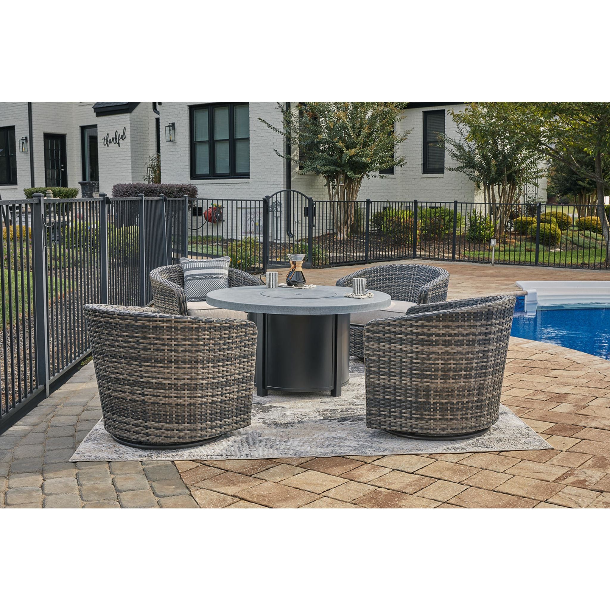 Coulee Mills Swivel Lounge Chair-Set of 2 - Brown