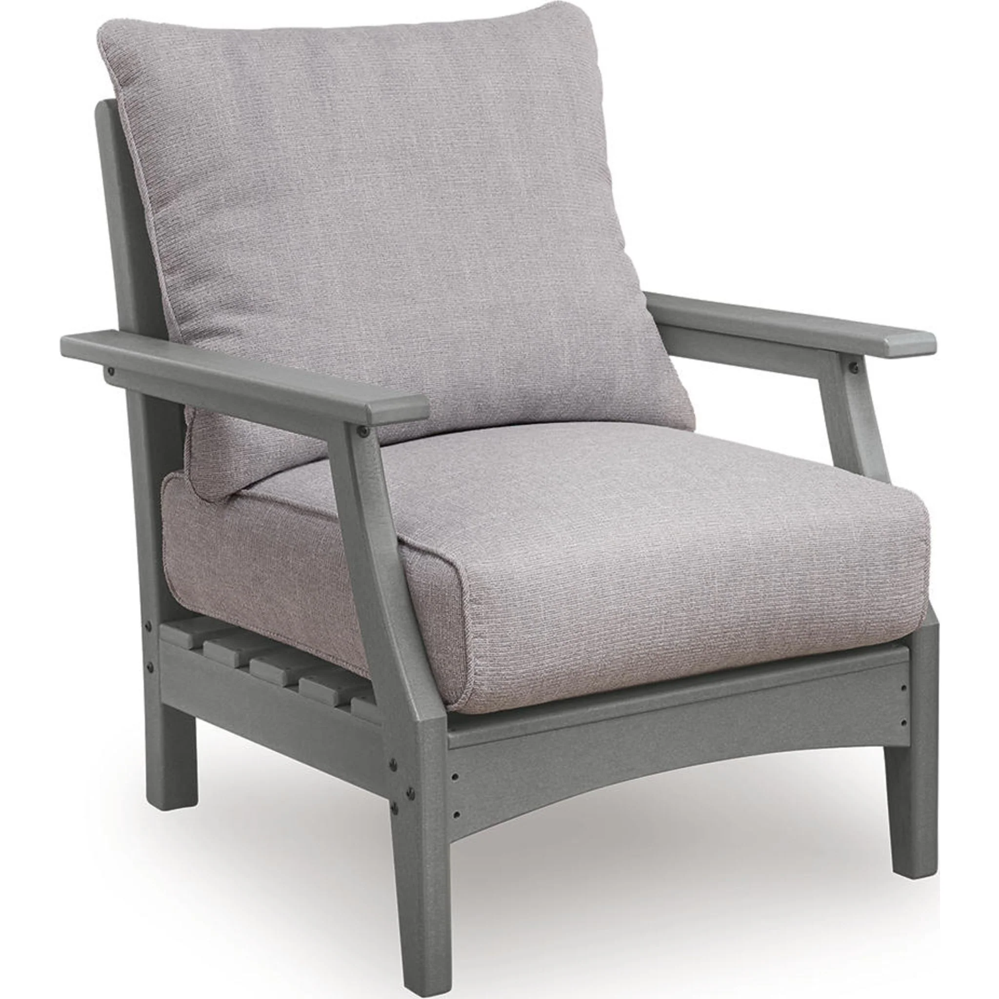 Cove Beach Outdoor Lounge Chair with Cushion (set of 2) - Gray - Image 3