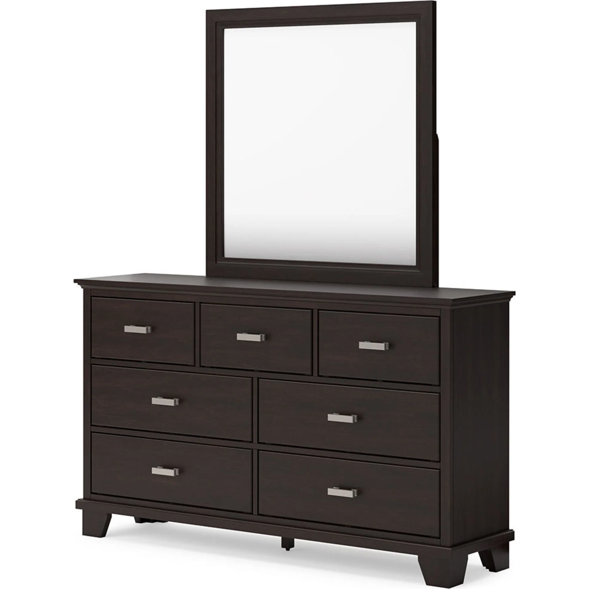 Covetown 6 Piece Twin Panel Bedroom - Dark Brown - Image 4