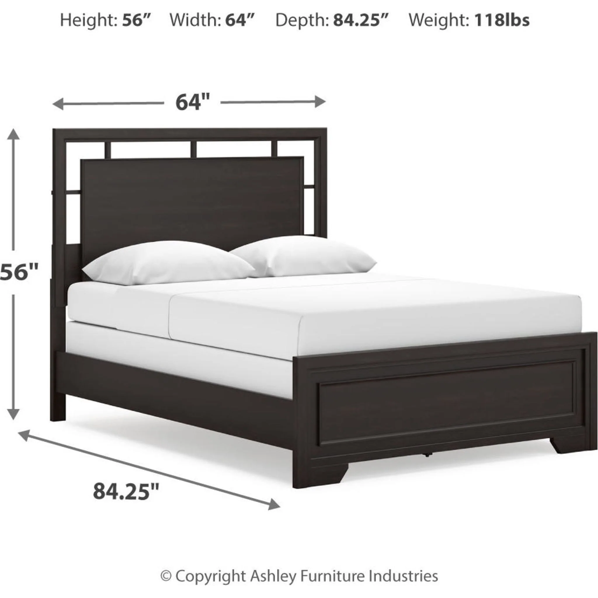 Covetown Queen Panel Bed - Dark Brown - Image 16