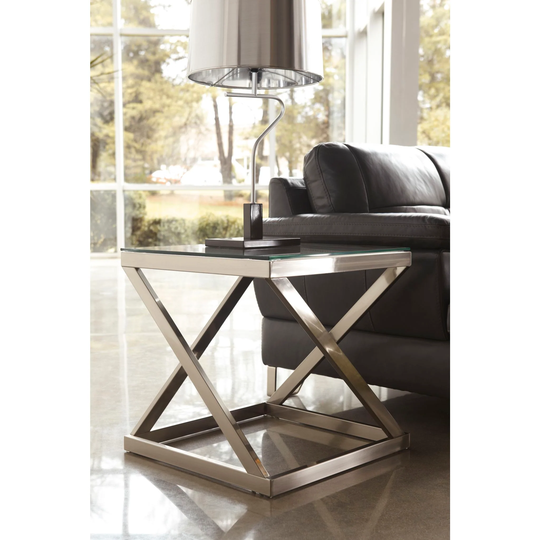 Coylin End Table - Nickel - Image 2