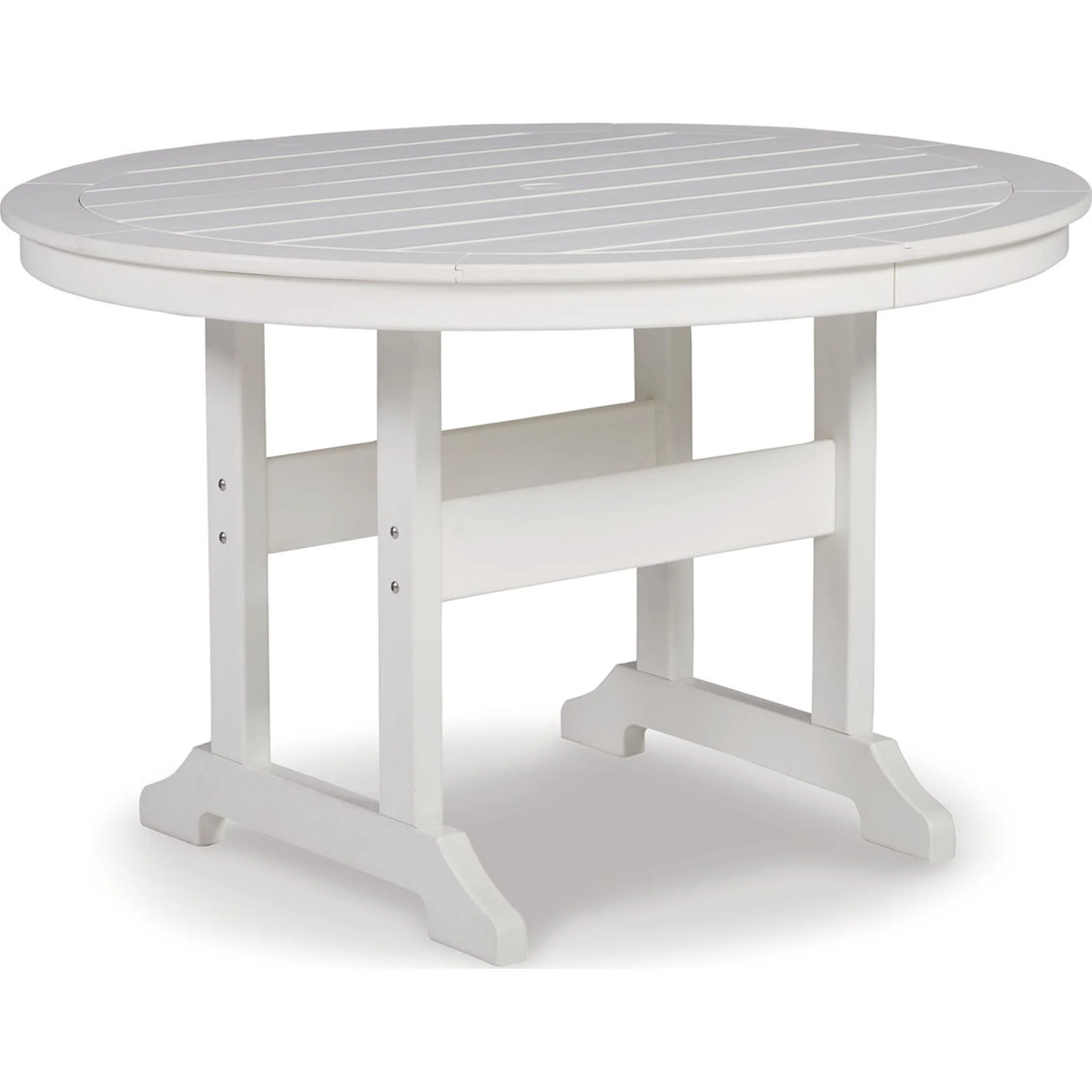 Crescent Luxe Outdoor Round Dining Table - White