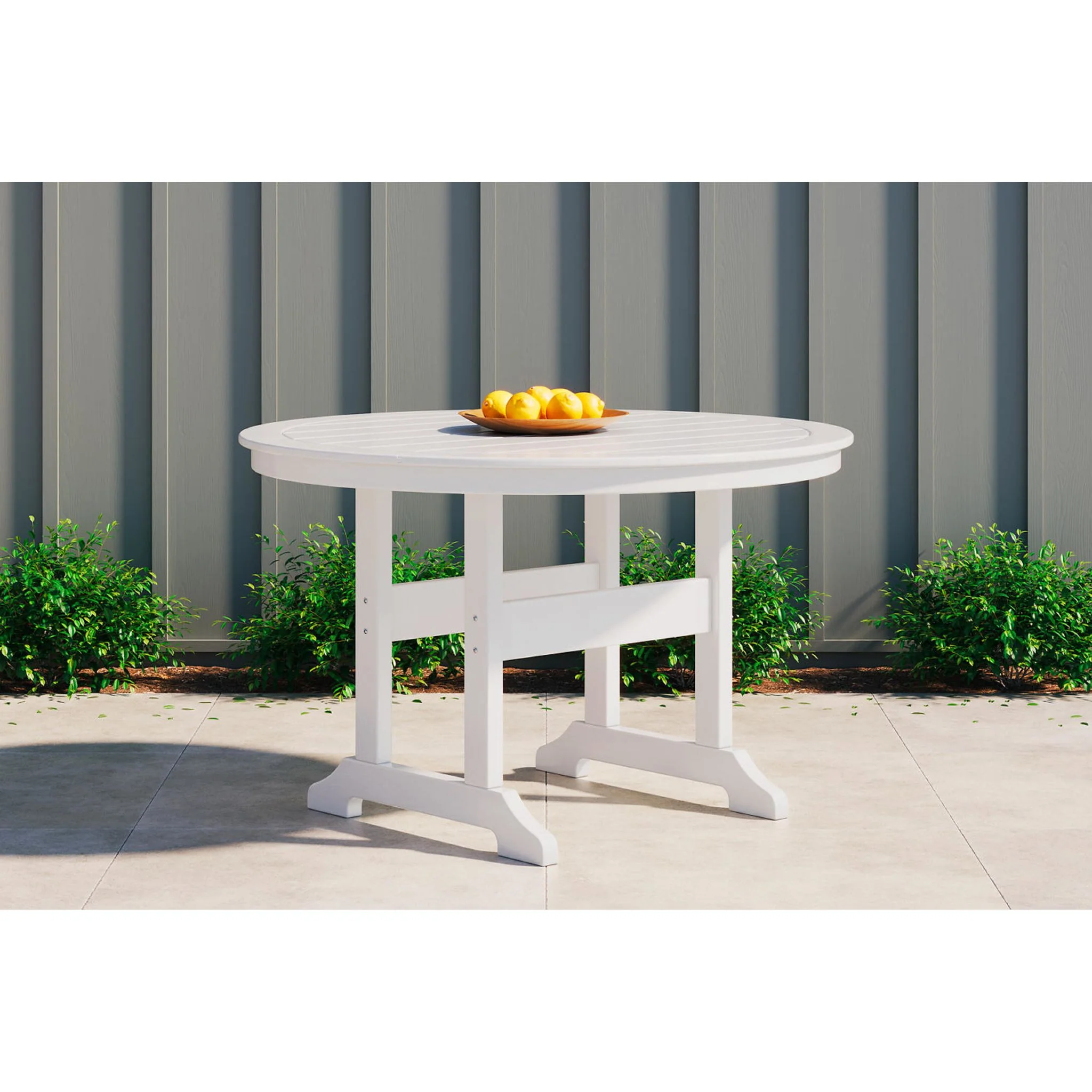 Crescent Luxe Outdoor Round Dining Table - White - Image 2