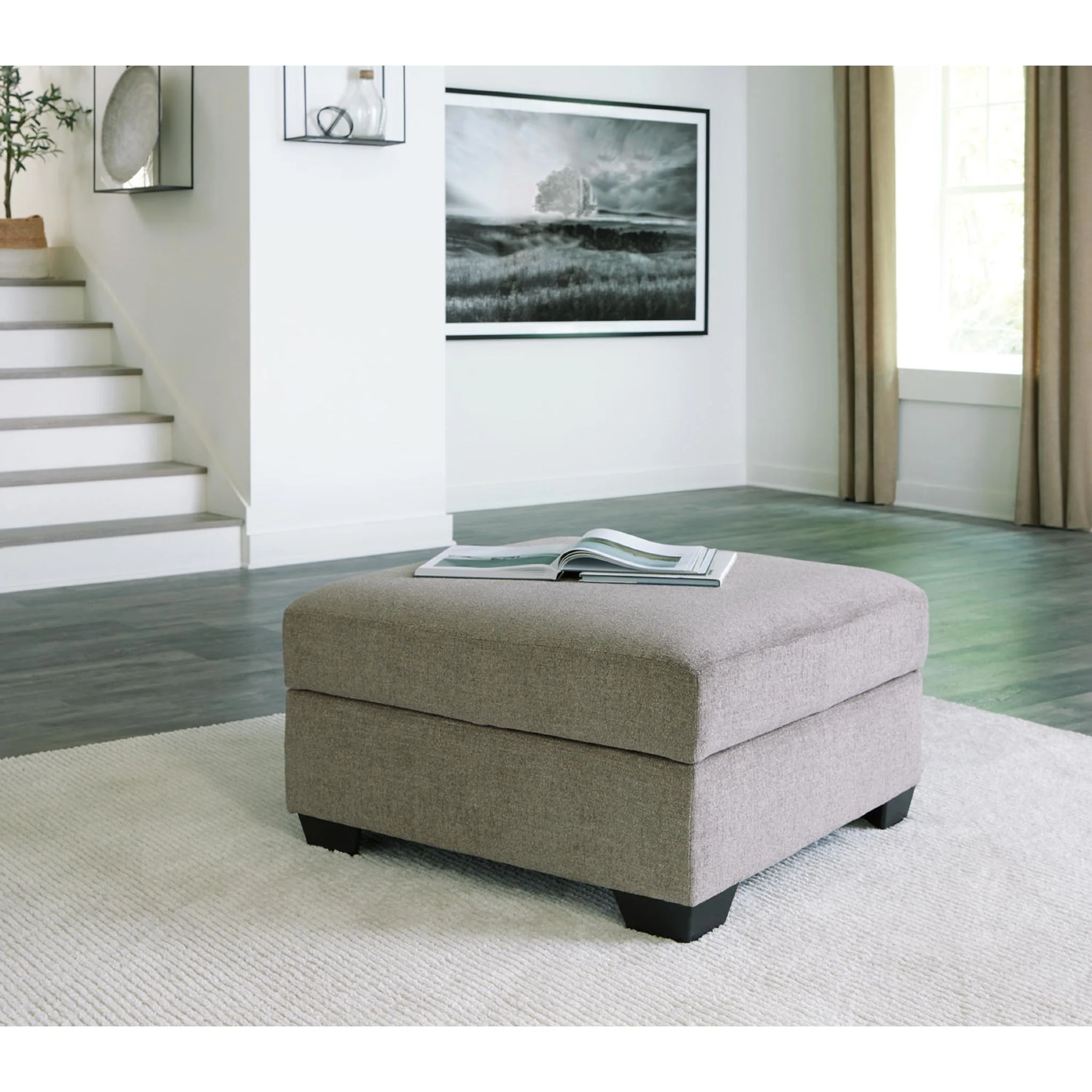 Creswell Storage Ottoman - Stone - Image 2