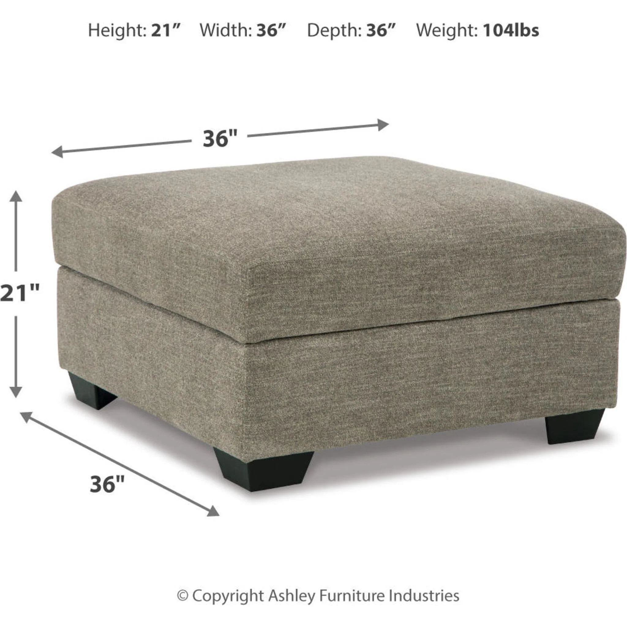 Creswell Storage Ottoman - Stone - Image 5