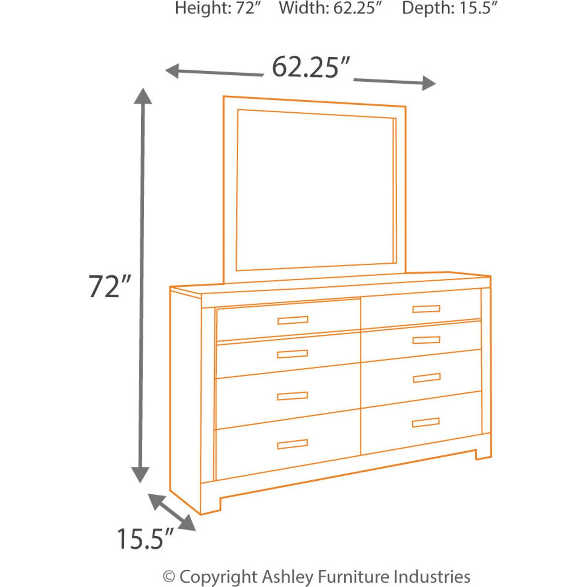 Culverbach Dresser and Mirror - Gray - Image 29