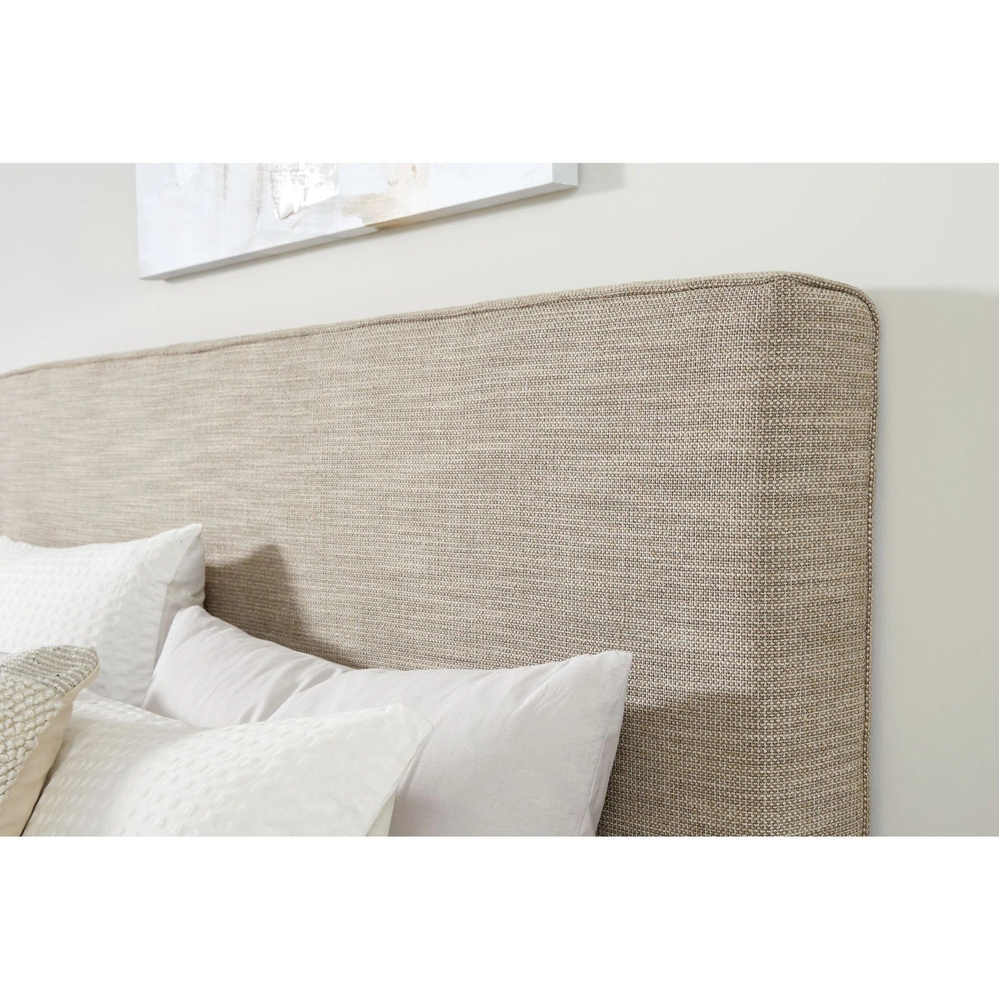 Dakmore King Upholstered Bed - Oatmeal - Image 6