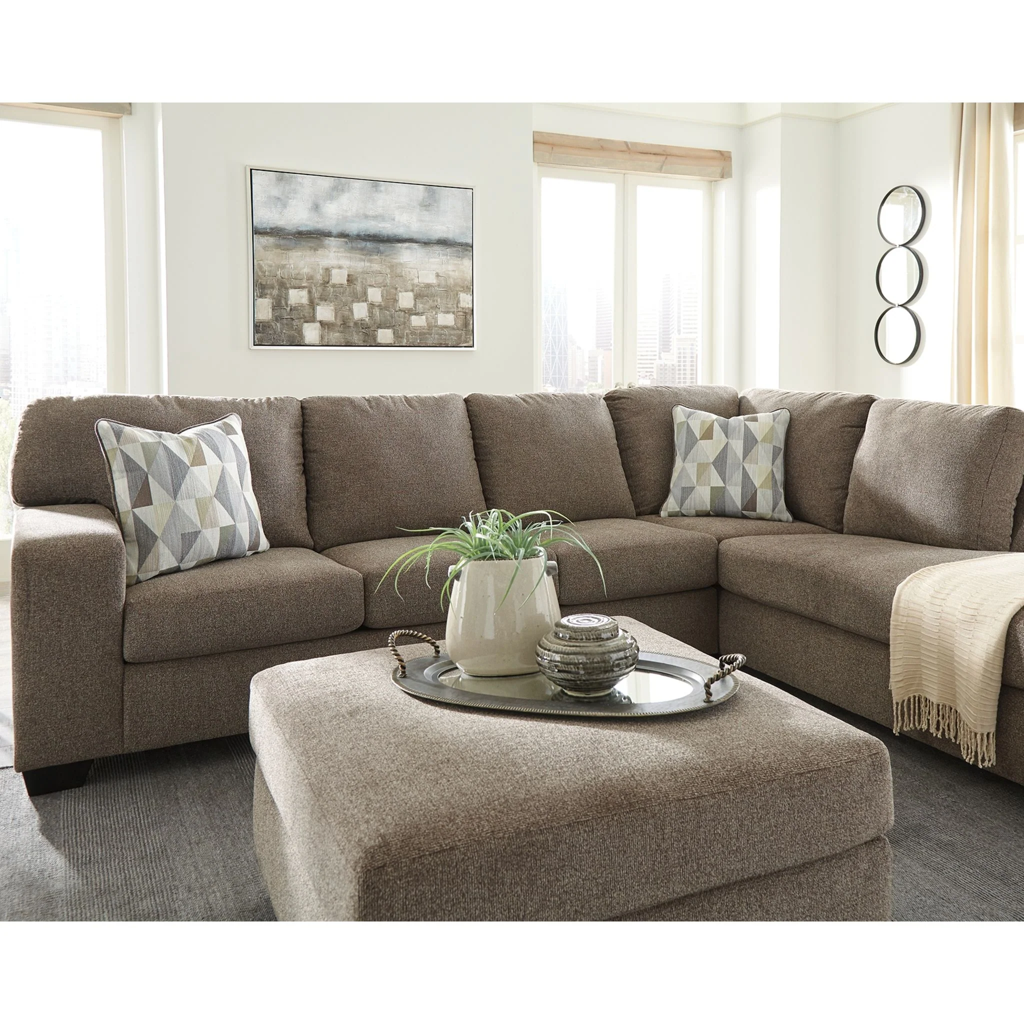 Dalhart Oversized Accent Ottoman - Hickory - Image 7