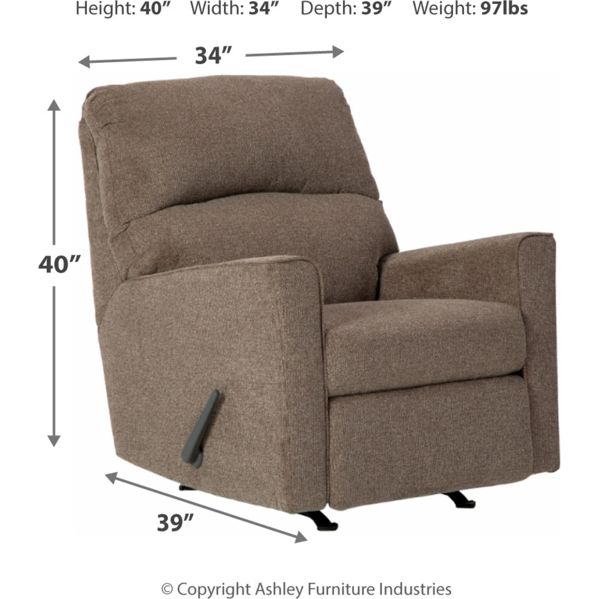 Dalhart Rocker Recliner - Hickory - Image 5