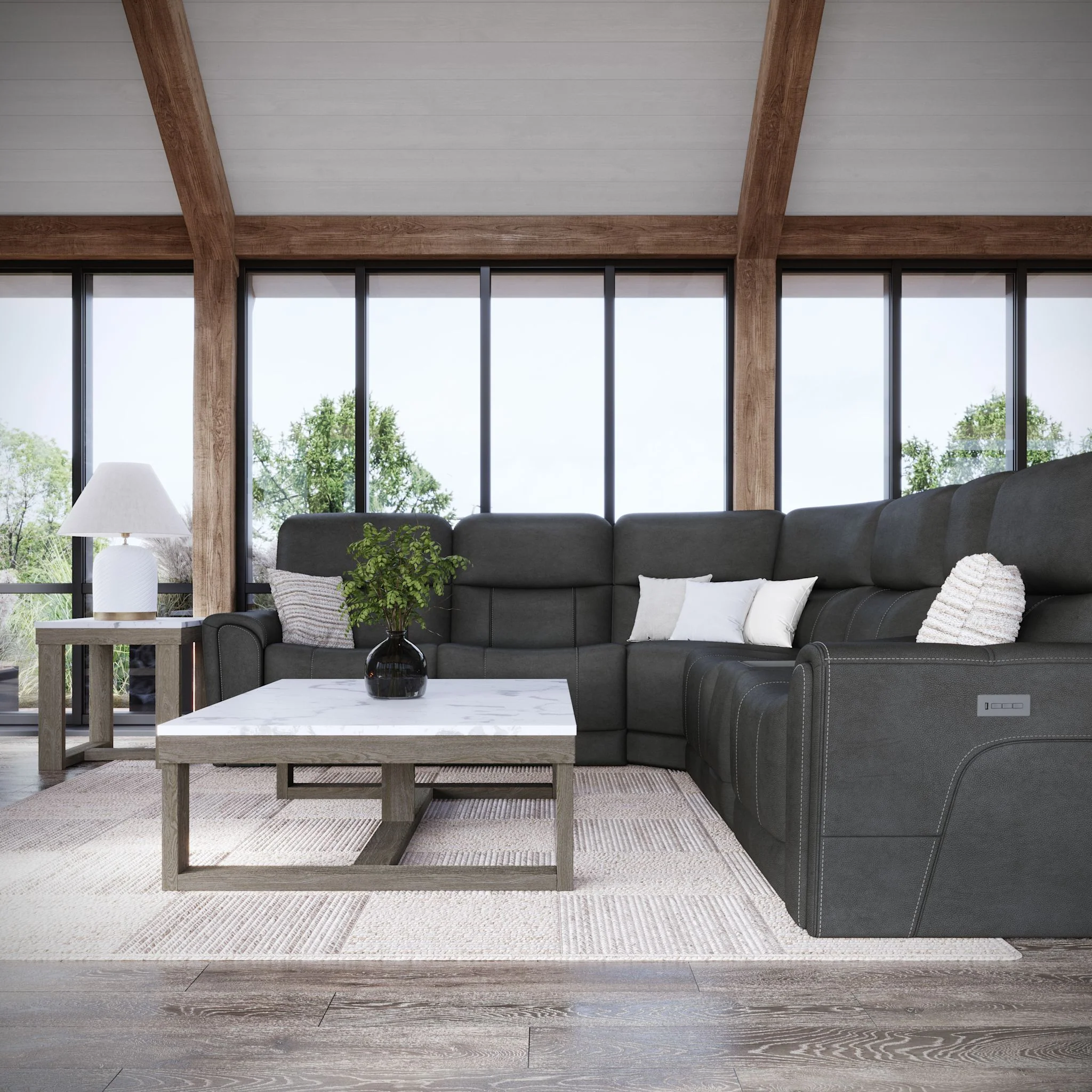 Damon 6 Piece Power Reclining Sectional - Image 6