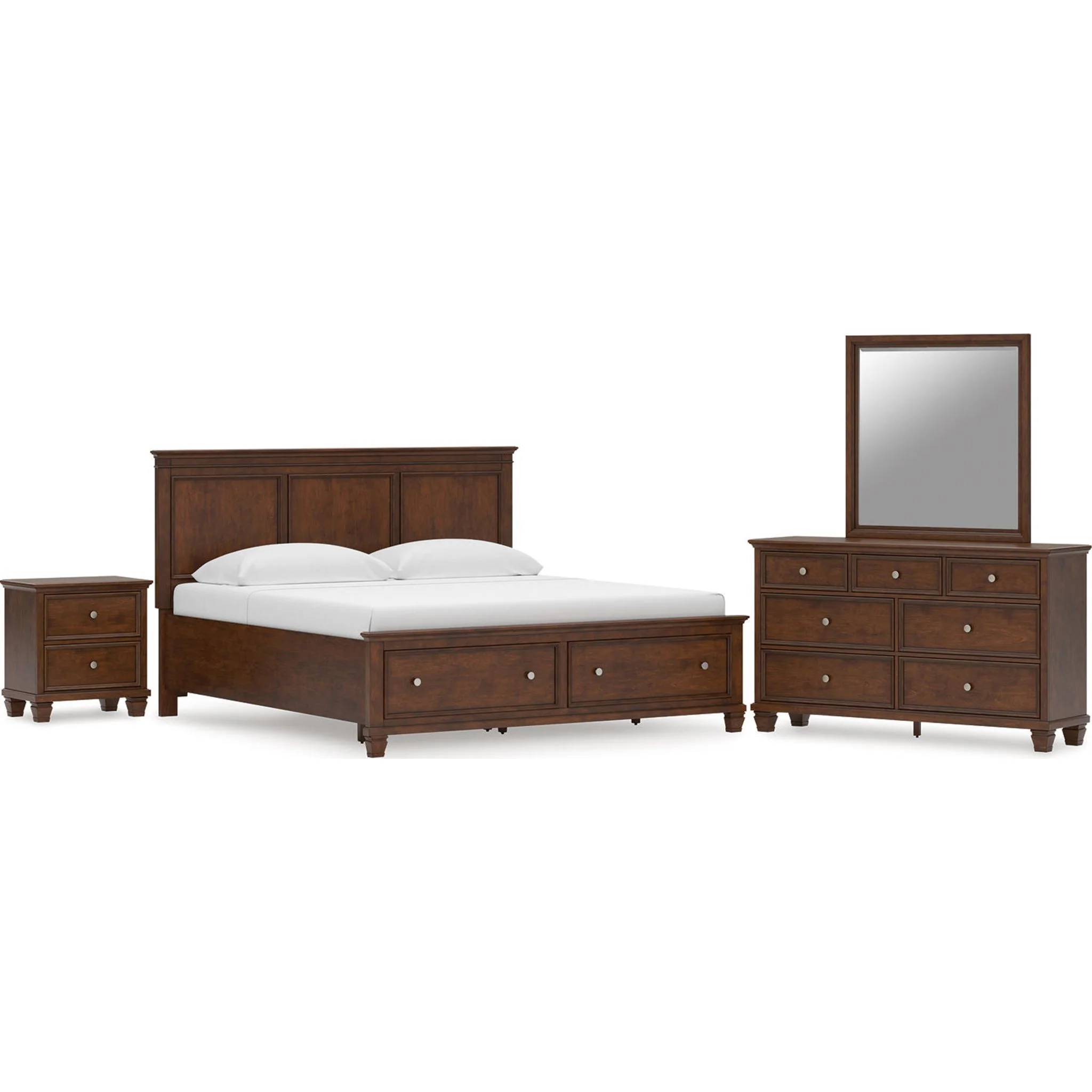 Danabrin 6 Piece King Storage Bedroom - Brown