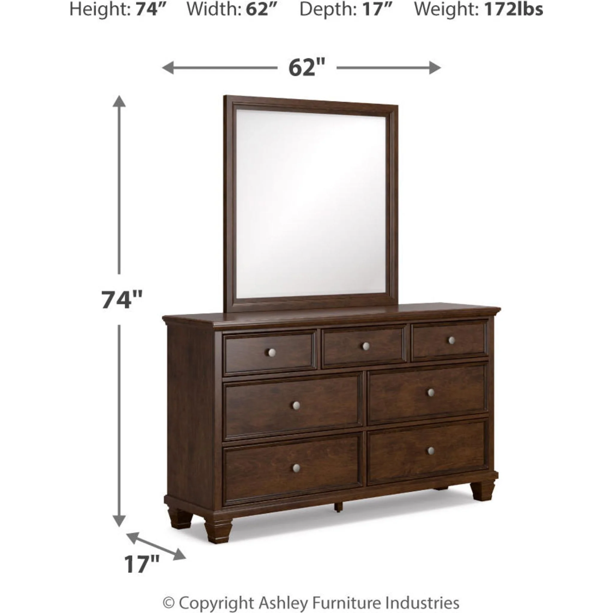 Danabrin Dresser and Mirror - Brown - Image 13