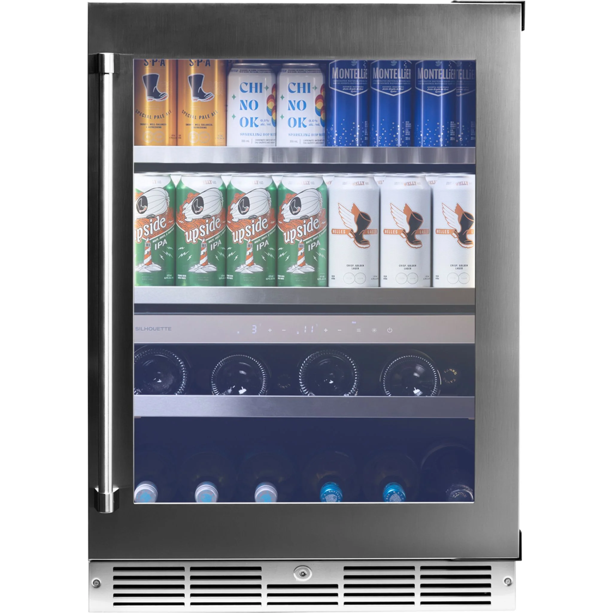 Silhouette Pro Gen 3 – 24? Built-in Wine and Beverage Center  -Stainless Steel (SPRWBC052D3SS)