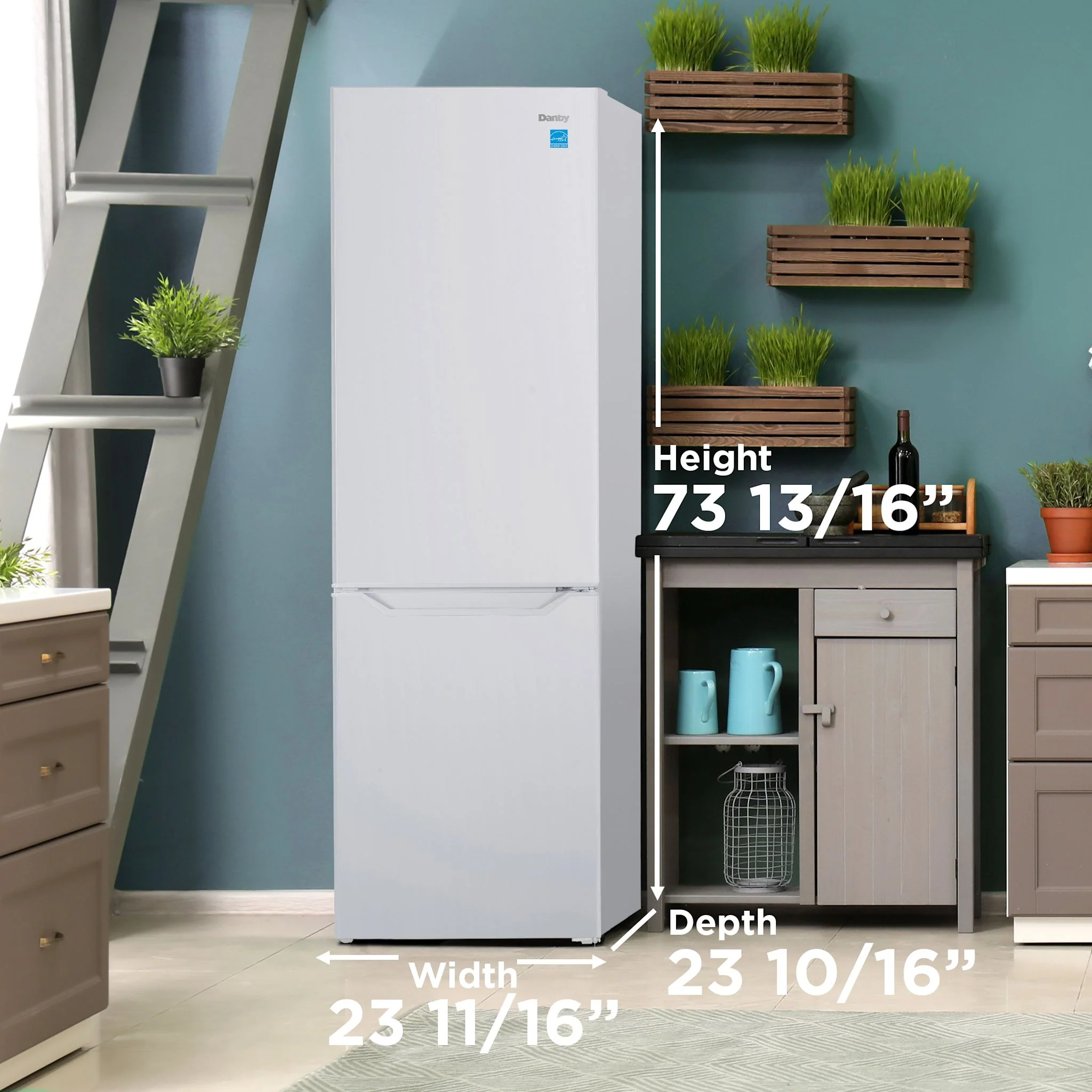 Danby 10 cu. ft. Bottom Mount Apartment Size Fridge -White (DBMF100B1WDB) - Image 11