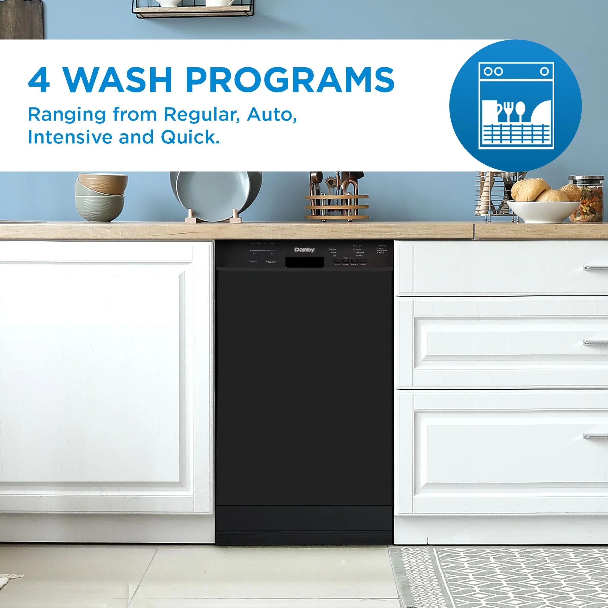 Danby 18? Wide Built-in Dishwasher -Black (DDW18D1EB) - Image 11