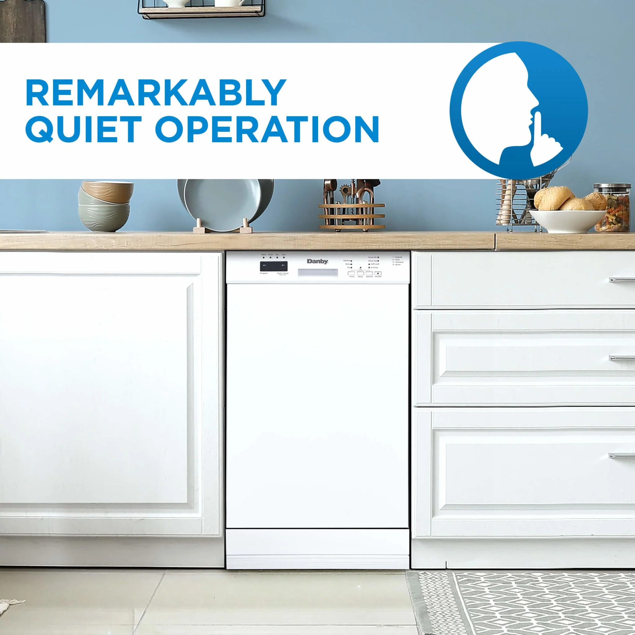 Danby 18? Wide Built-in Dishwasher -White (DDW18D1EW) - Image 12