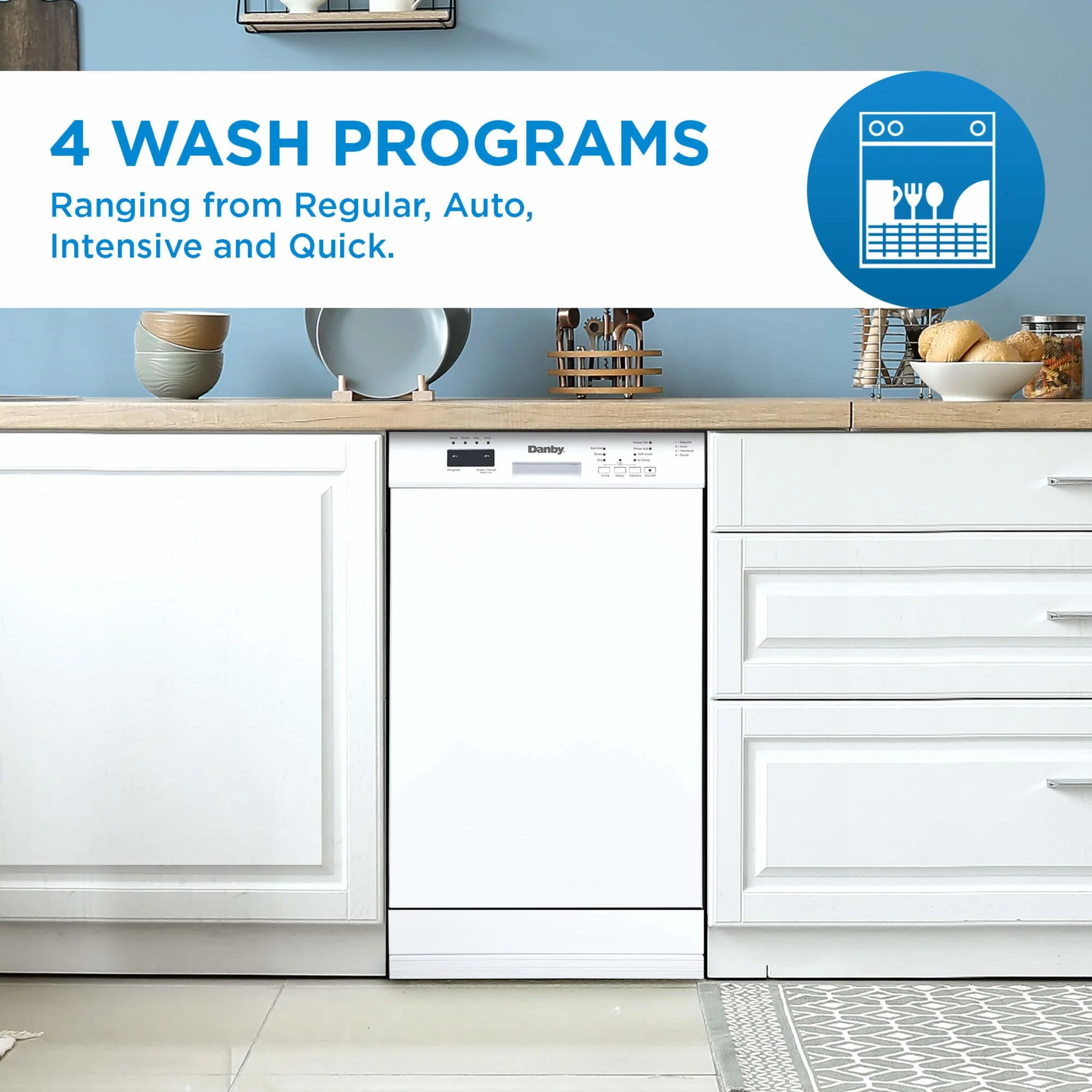 Danby 18? Wide Built-in Dishwasher -White (DDW18D1EW) - Image 16