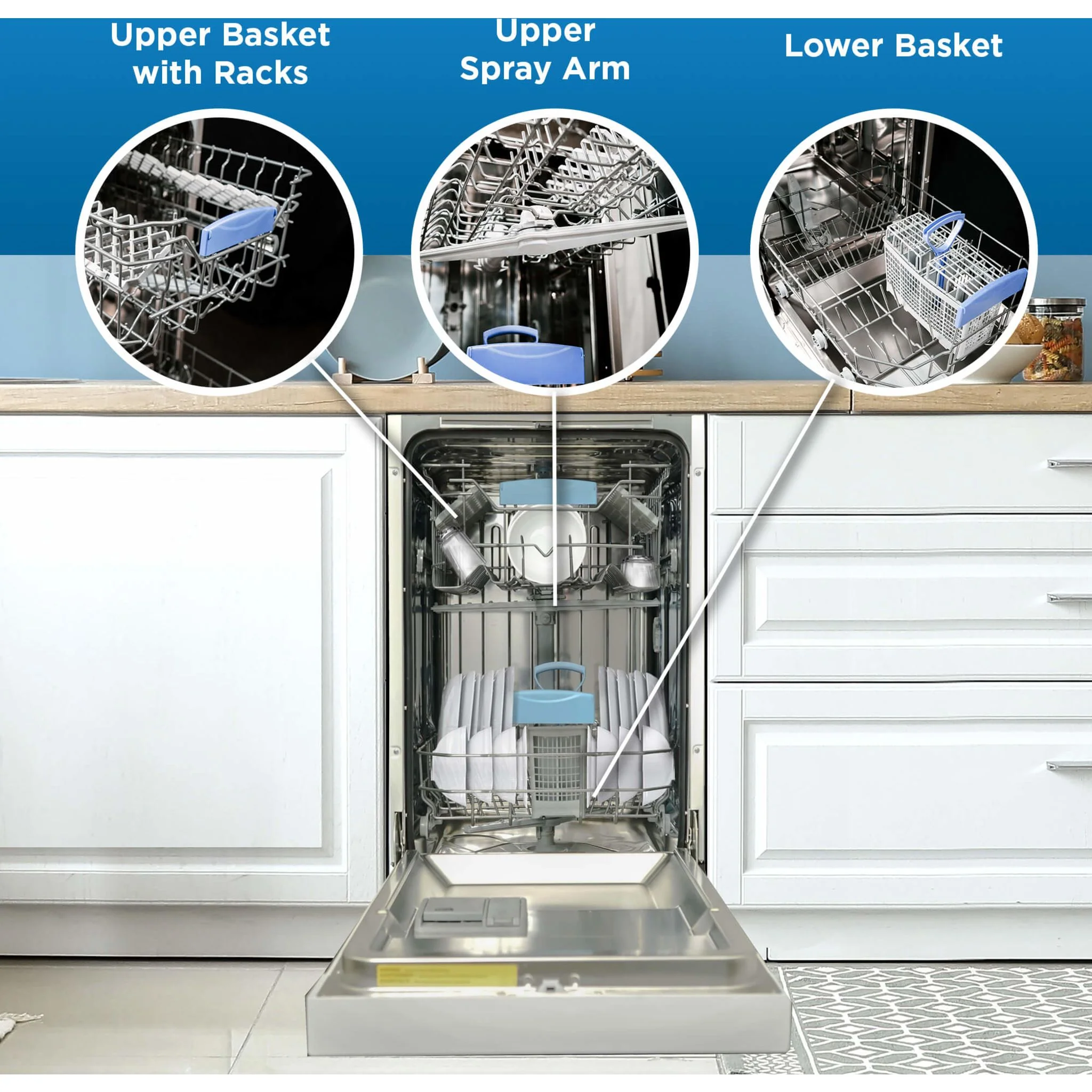 Danby 18? Wide Built-in Dishwasher -White (DDW18D1EW) - Image 6