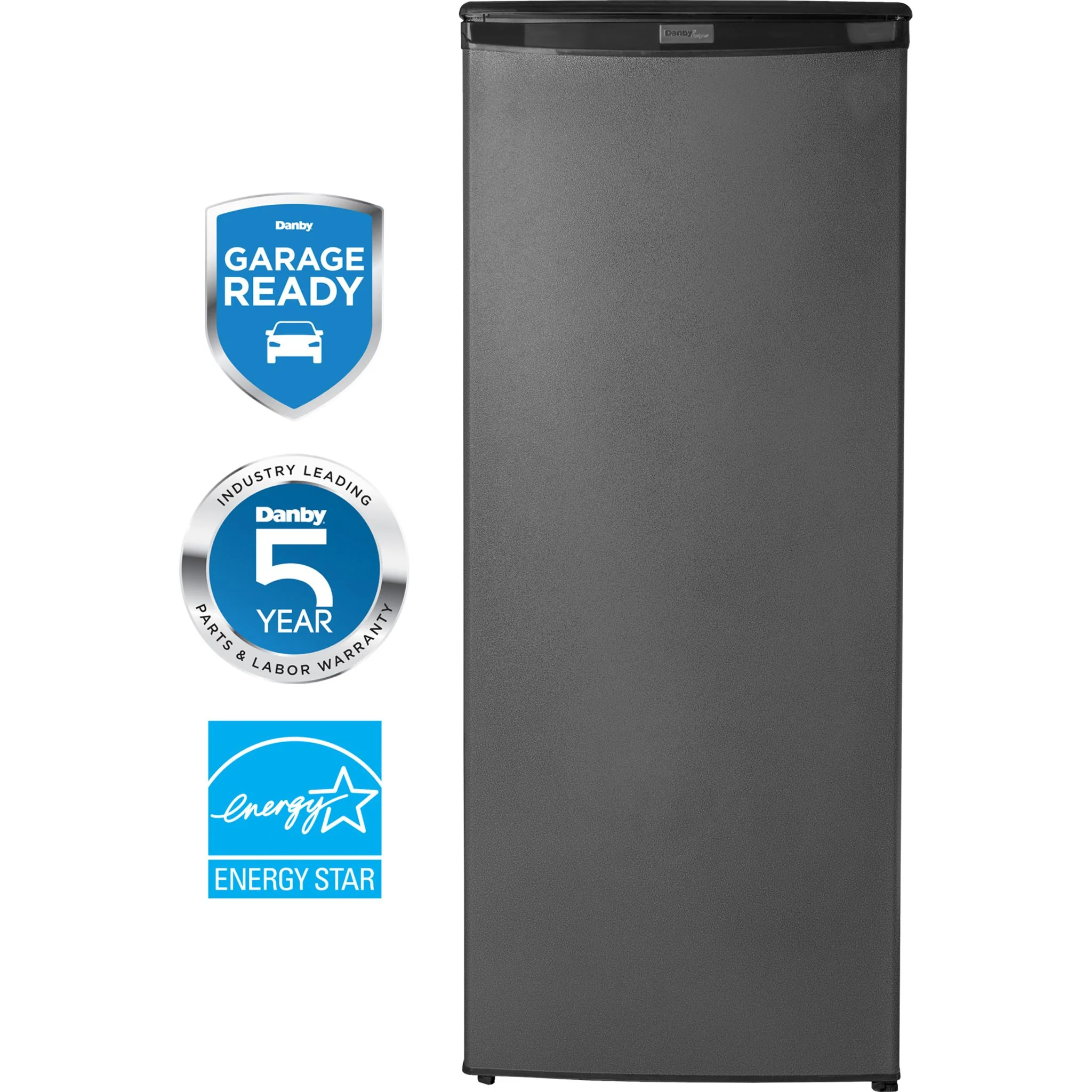 Danby Designer 8.5 cu. ft. Upright Freezer in Graphite -Slate Black (DUFM085A4TDD)