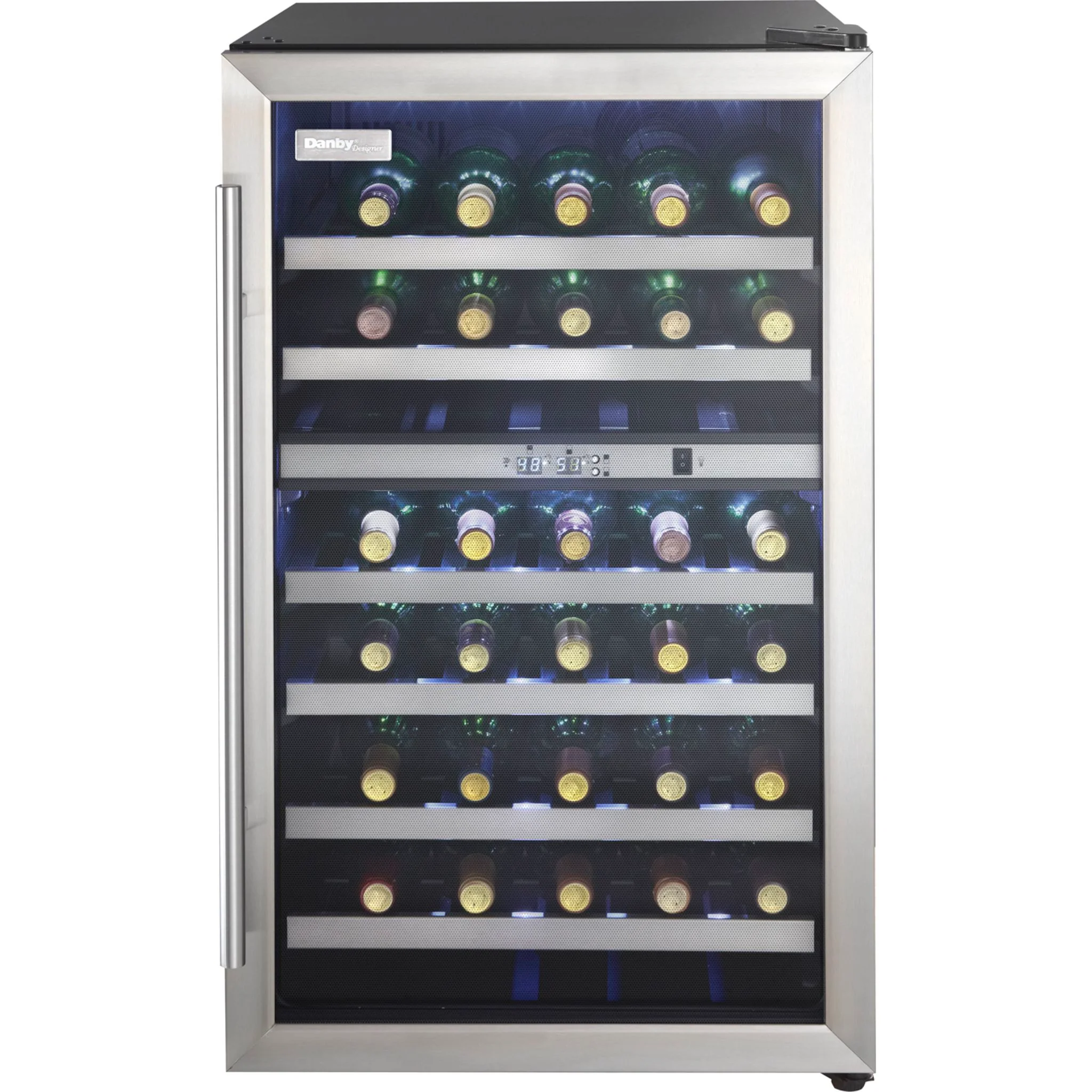 Danby Designer 38 Bottle Free-Standing Wine Cooler -Stainless Steel (DWC114BLSDD)