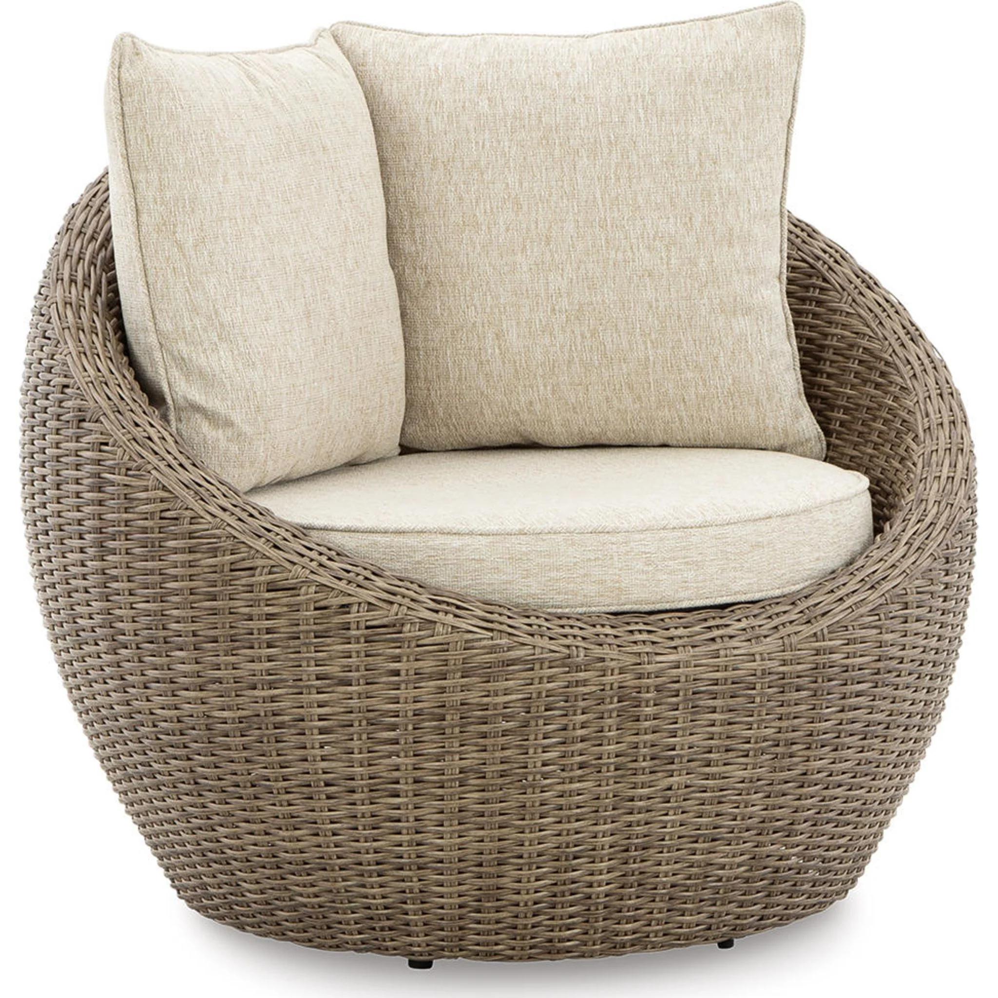 Danson Outdoor Swivel Lounge Chair w/Cushion (set of 2) - Beige - Image 12