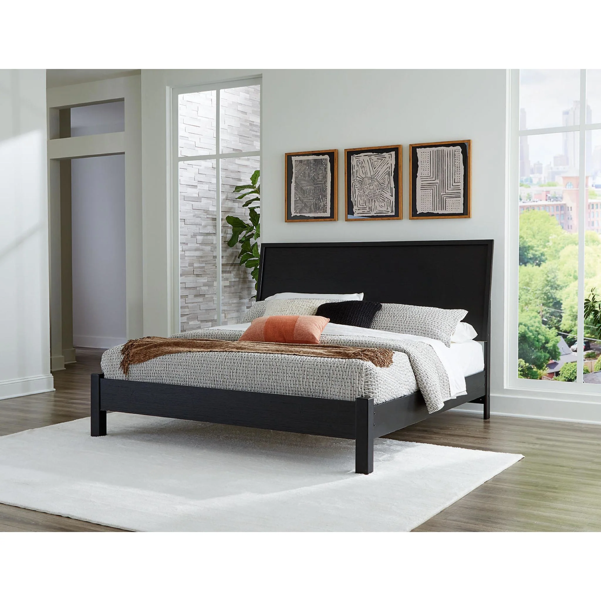 Danziar 6 Piece Platform Bedroom - Black - Image 18