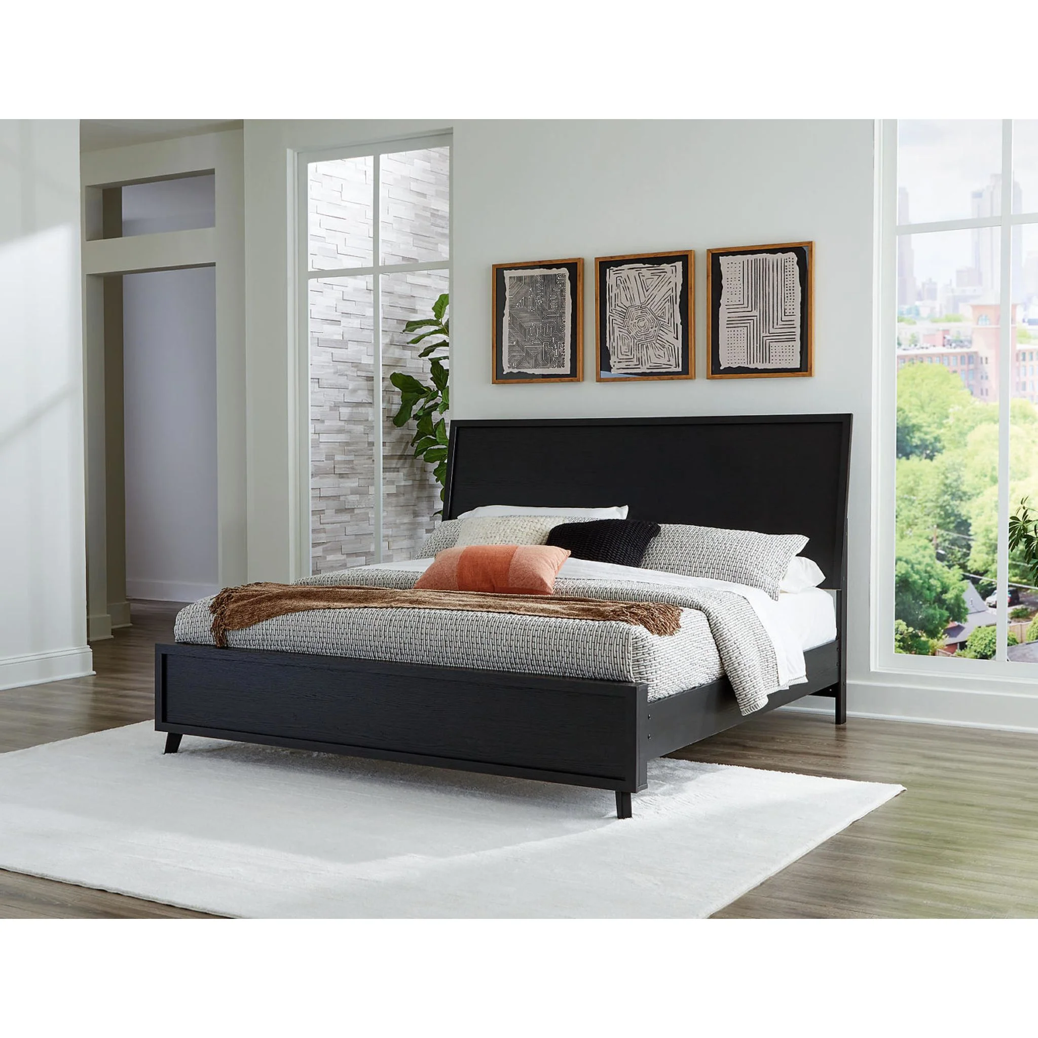Danziar 6 Piece Platform Bedroom - Black - Image 18