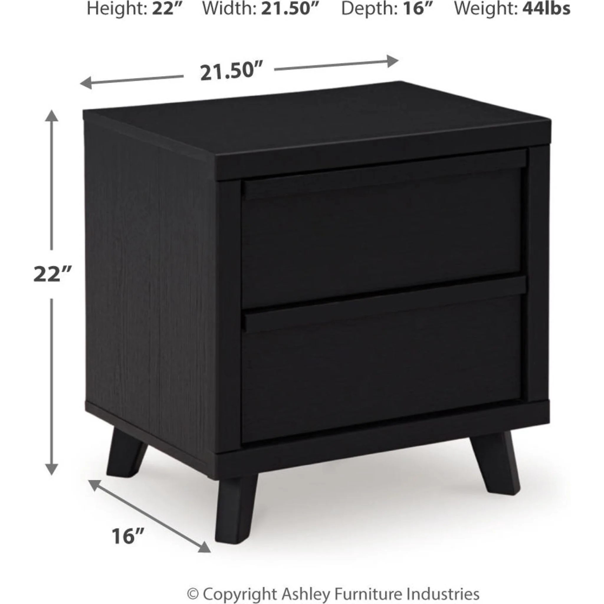 Danziar 6 Piece Platform Bedroom - Black - Image 19