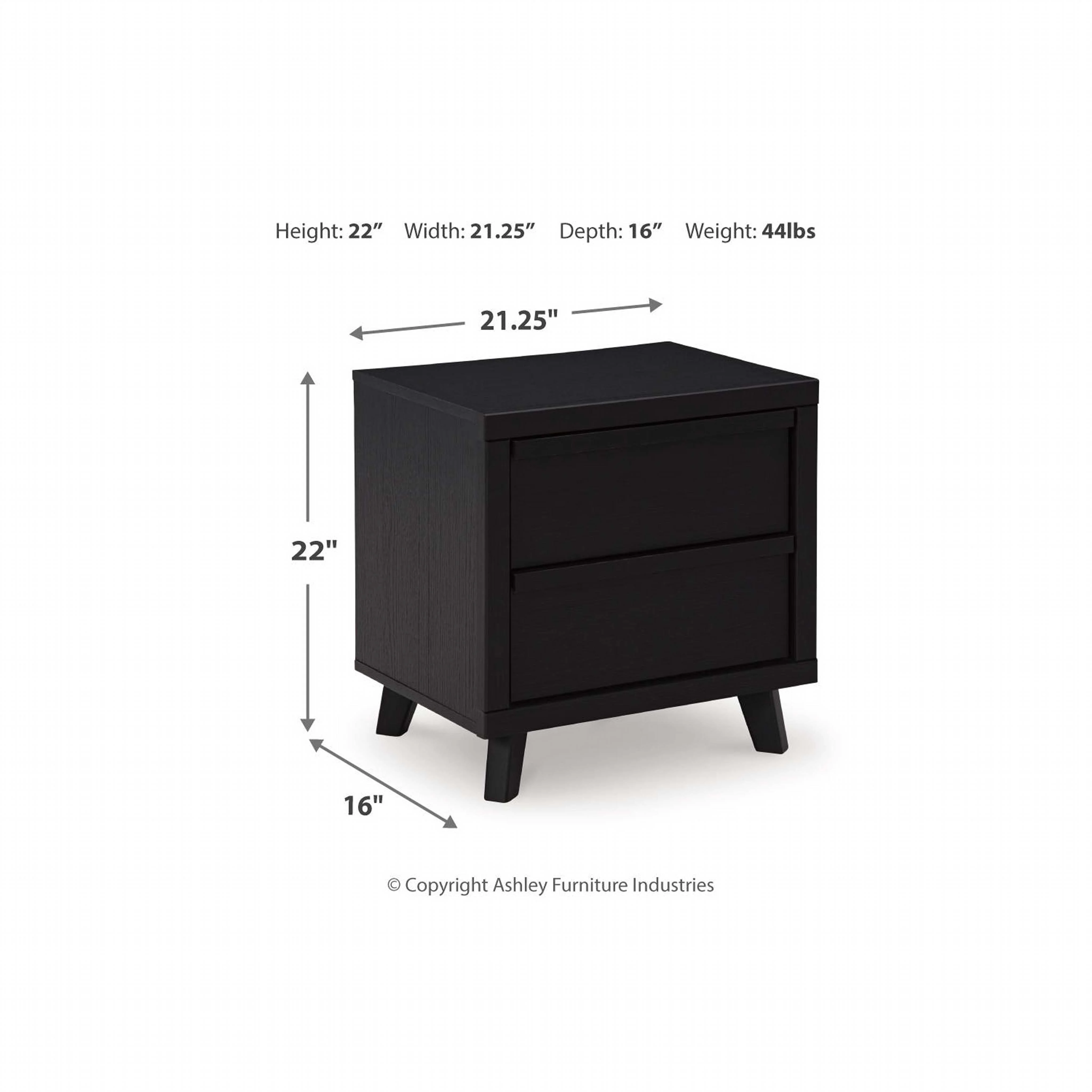 Danziar 6 Piece Platform Bedroom - Black - Image 33