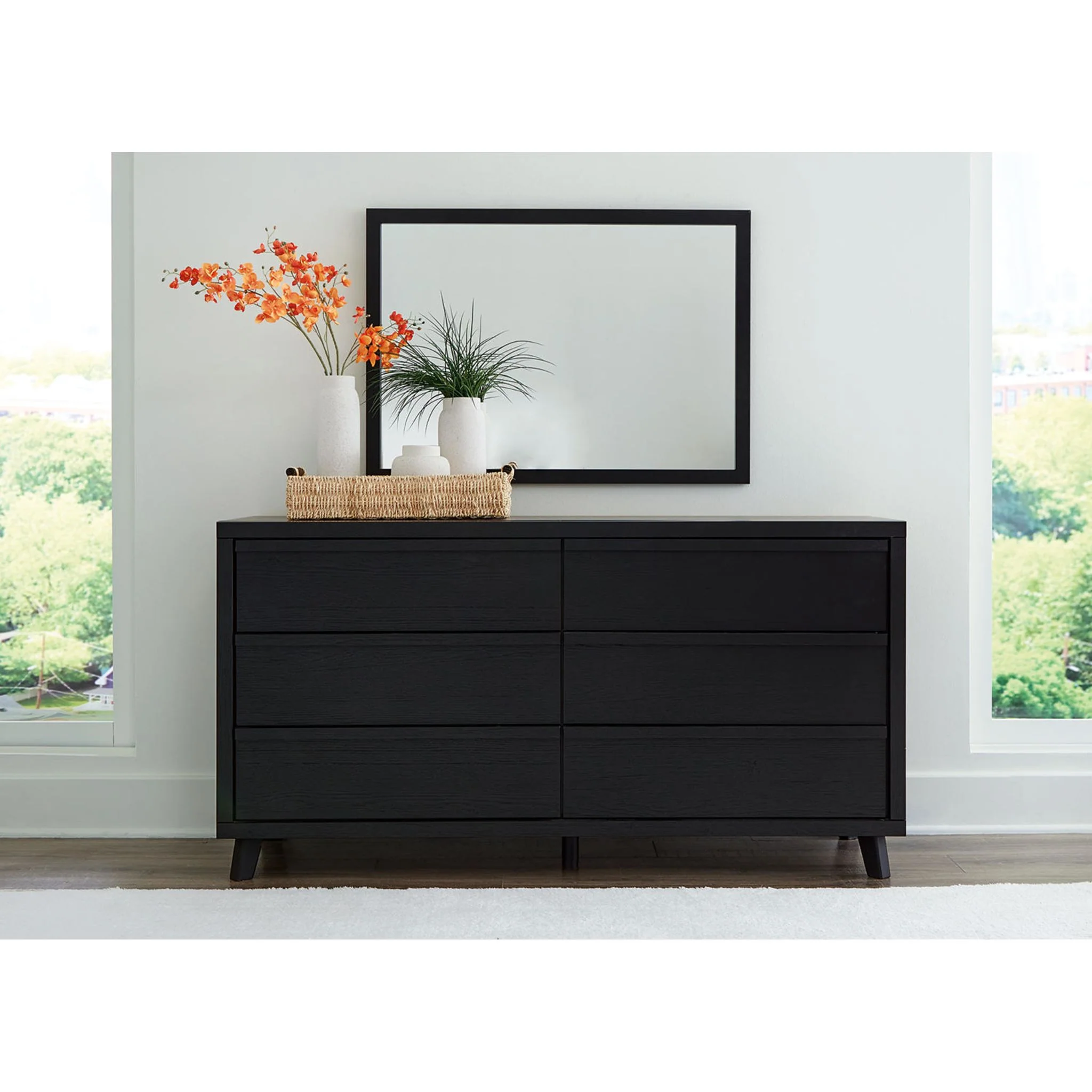 Danziar 6 Piece Slat Platform Bedroom - Black - Image 16