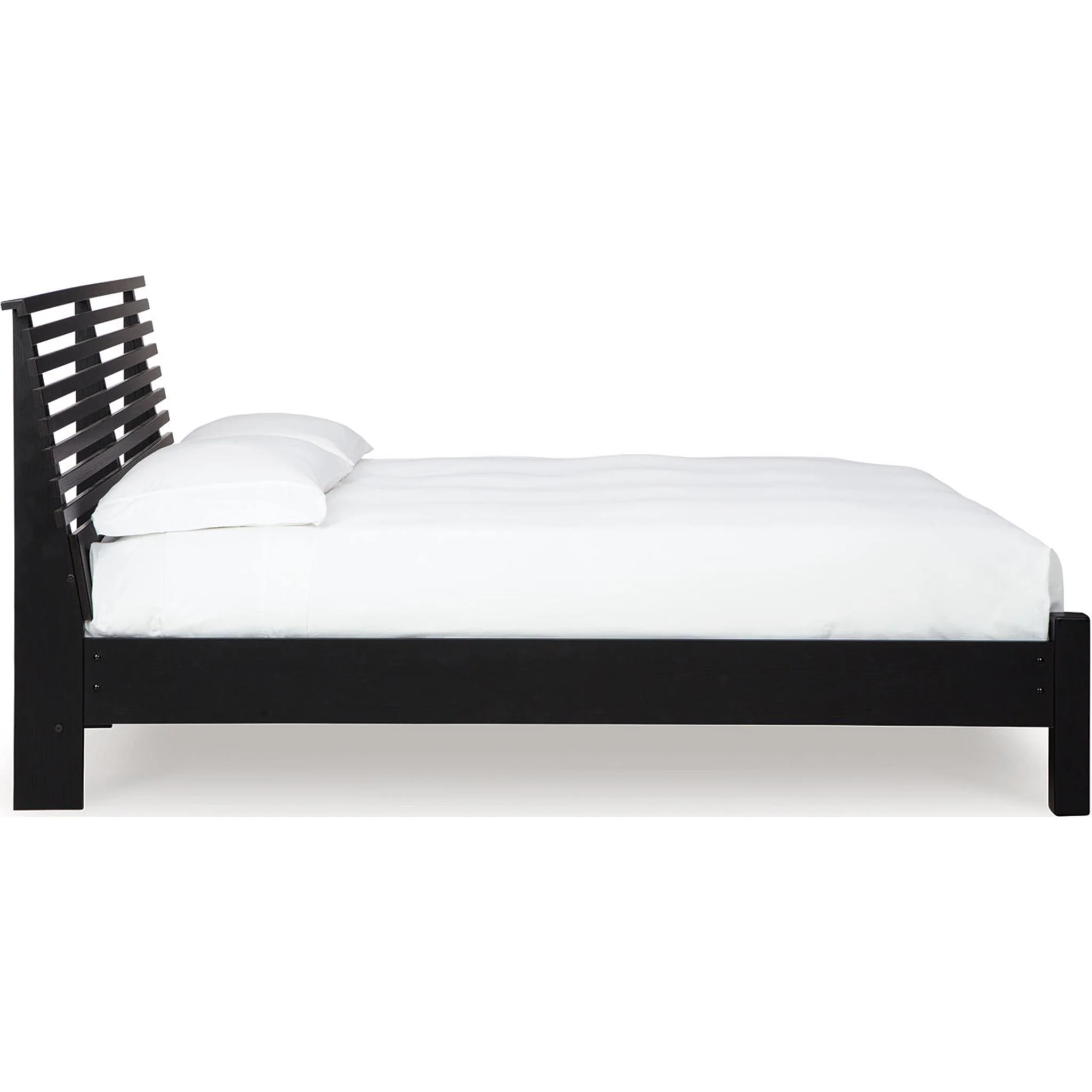 Danziar 6 Piece Slat Platform Bedroom - Black - Image 6