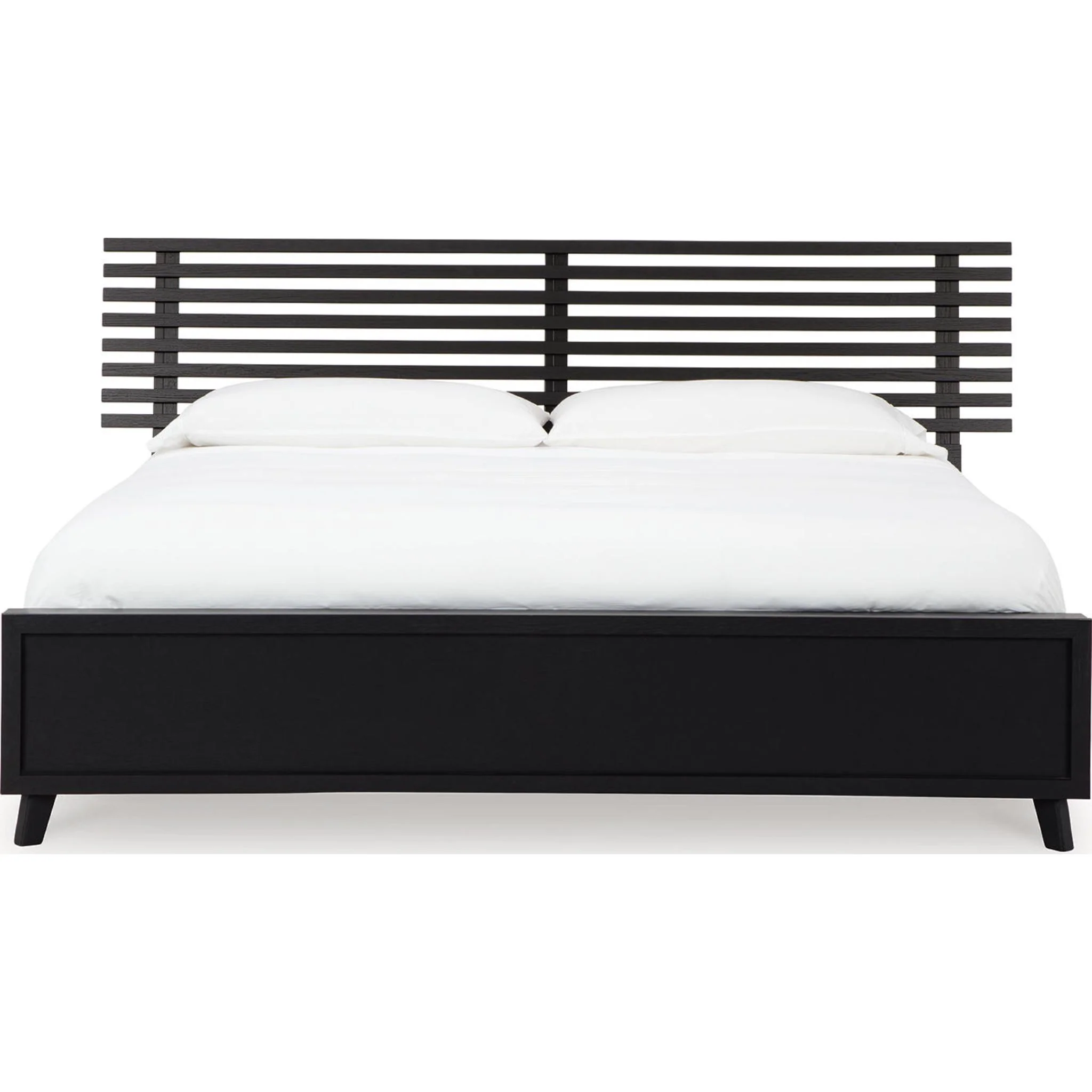 Danziar 6 Piece Slat Platform Bedroom - Black - Image 4