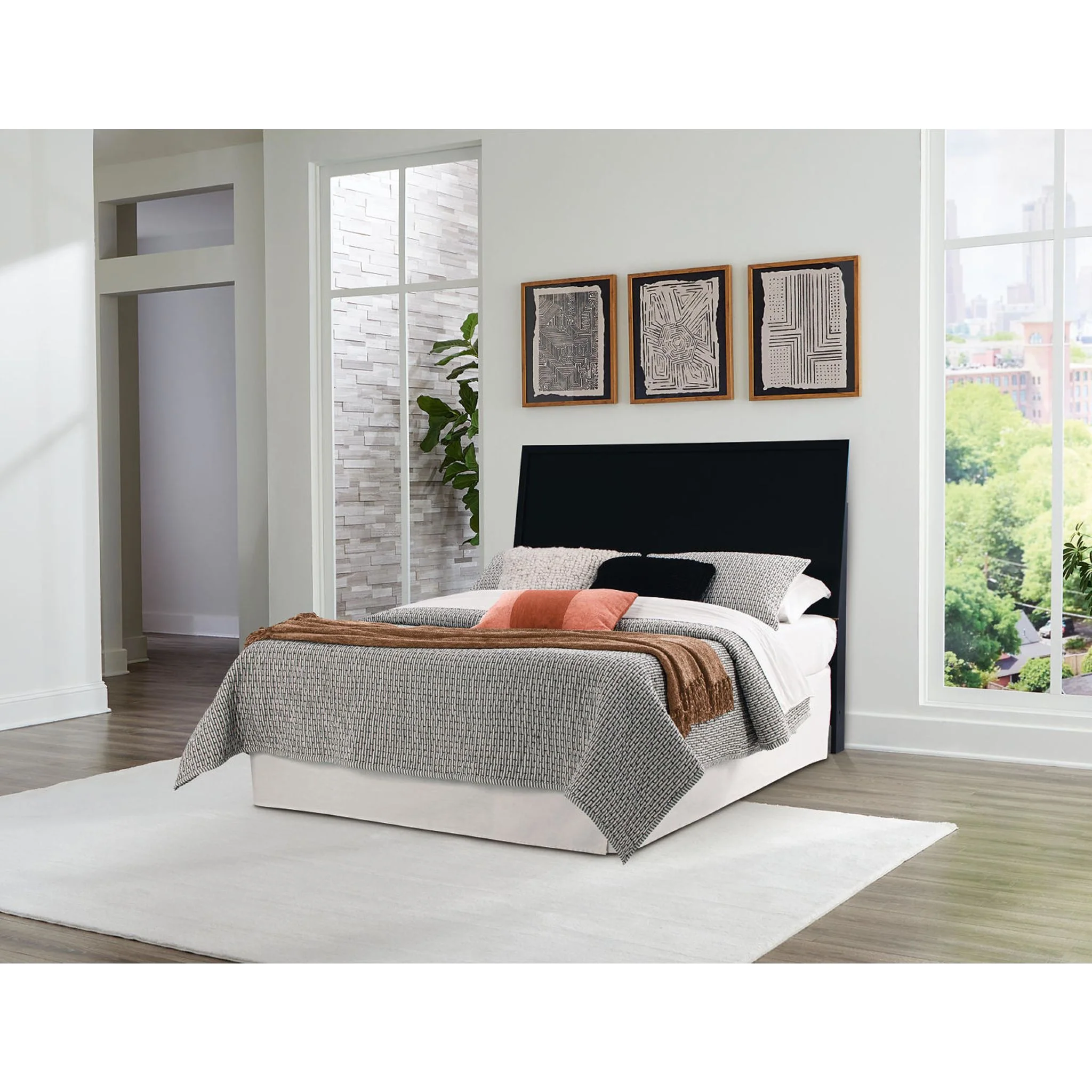 Danziar Panel Headboard - Black - Image 7